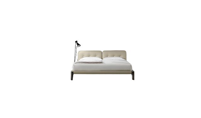 Xlmoebel Bett Zeitgemäßes Schlafzimmer mit Doppelbett in Beige, Möbel aus H günstig online kaufen