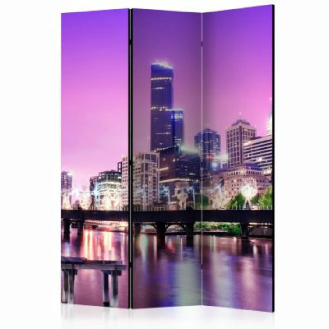 artgeist Paravent Purple Melbourne [Room Dividers] gelb-kombi Gr. 135 x 172 günstig online kaufen