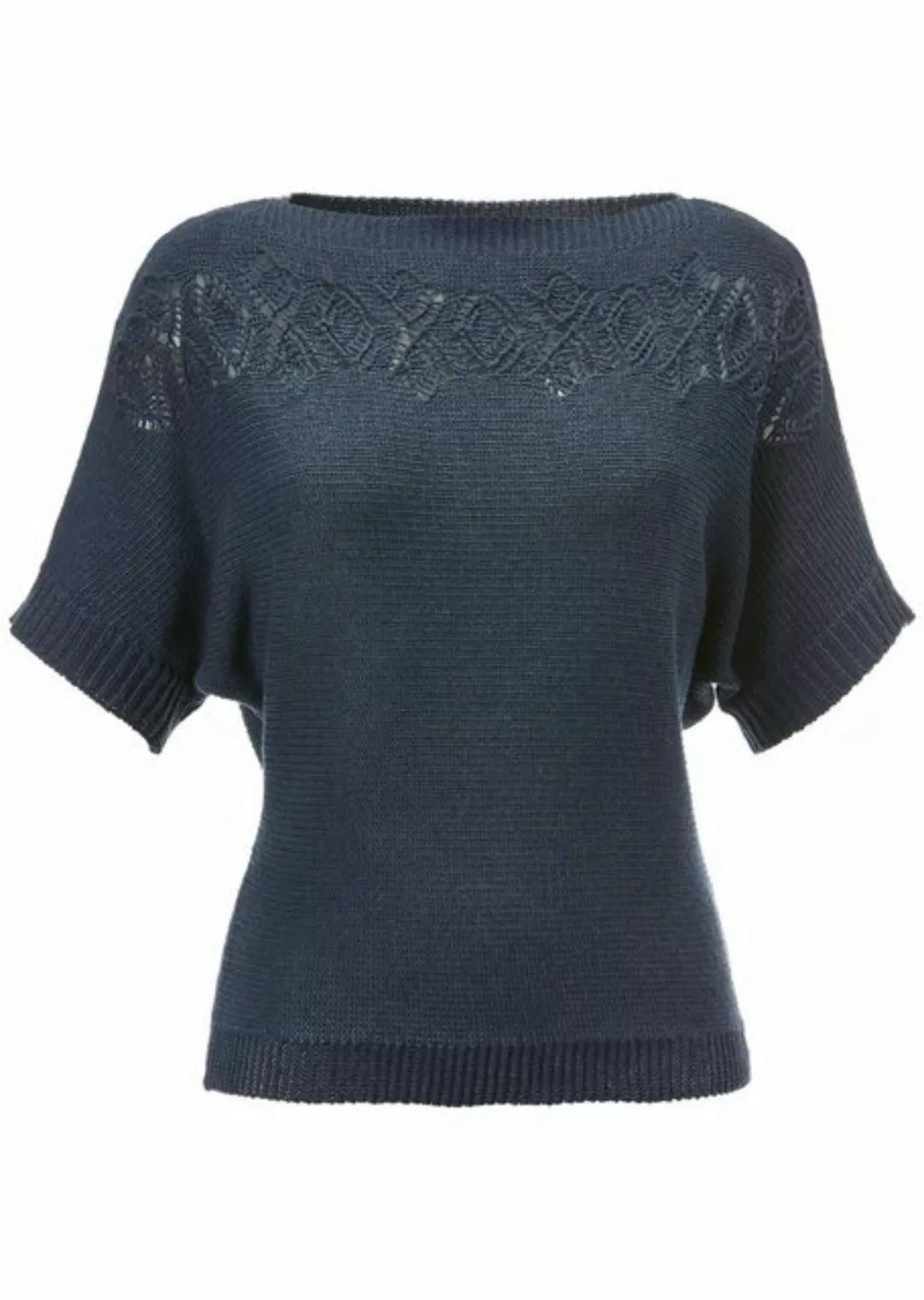 MADELEINE Strickpullover Halbarm-Pullover aus Baumwolle und Leinen günstig online kaufen