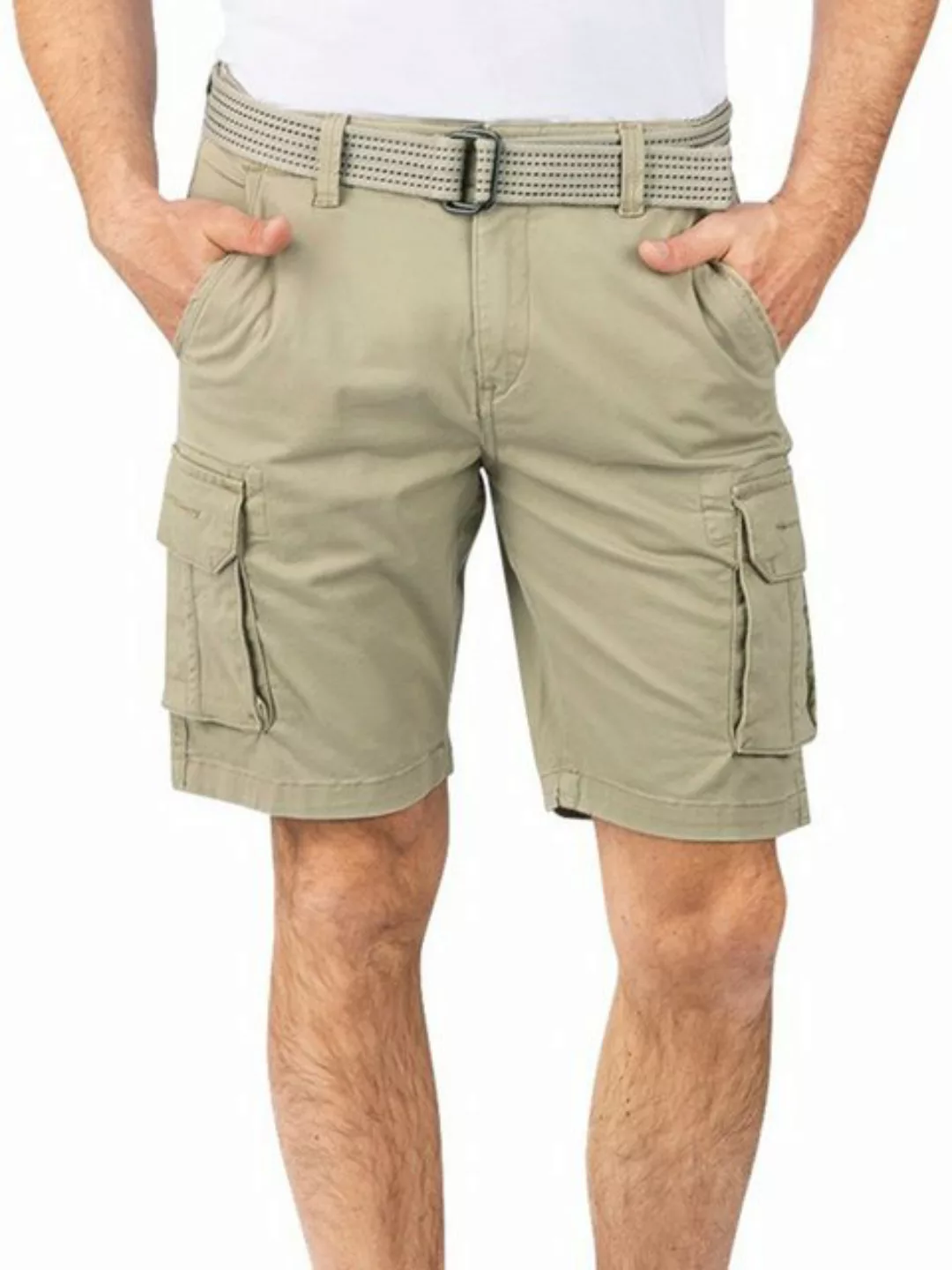 riverso Cargo Shorts Herren mit Gürtel Regular Fit RIVJoko günstig online kaufen