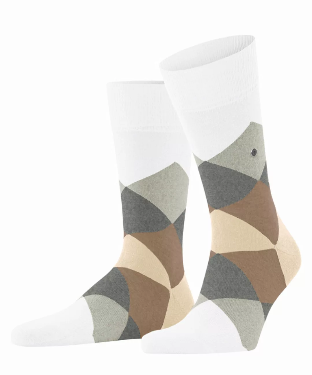 Burlington Clyde Herren Socken, 40-46, Weiß, Raute, Baumwolle, 20942-200502 günstig online kaufen