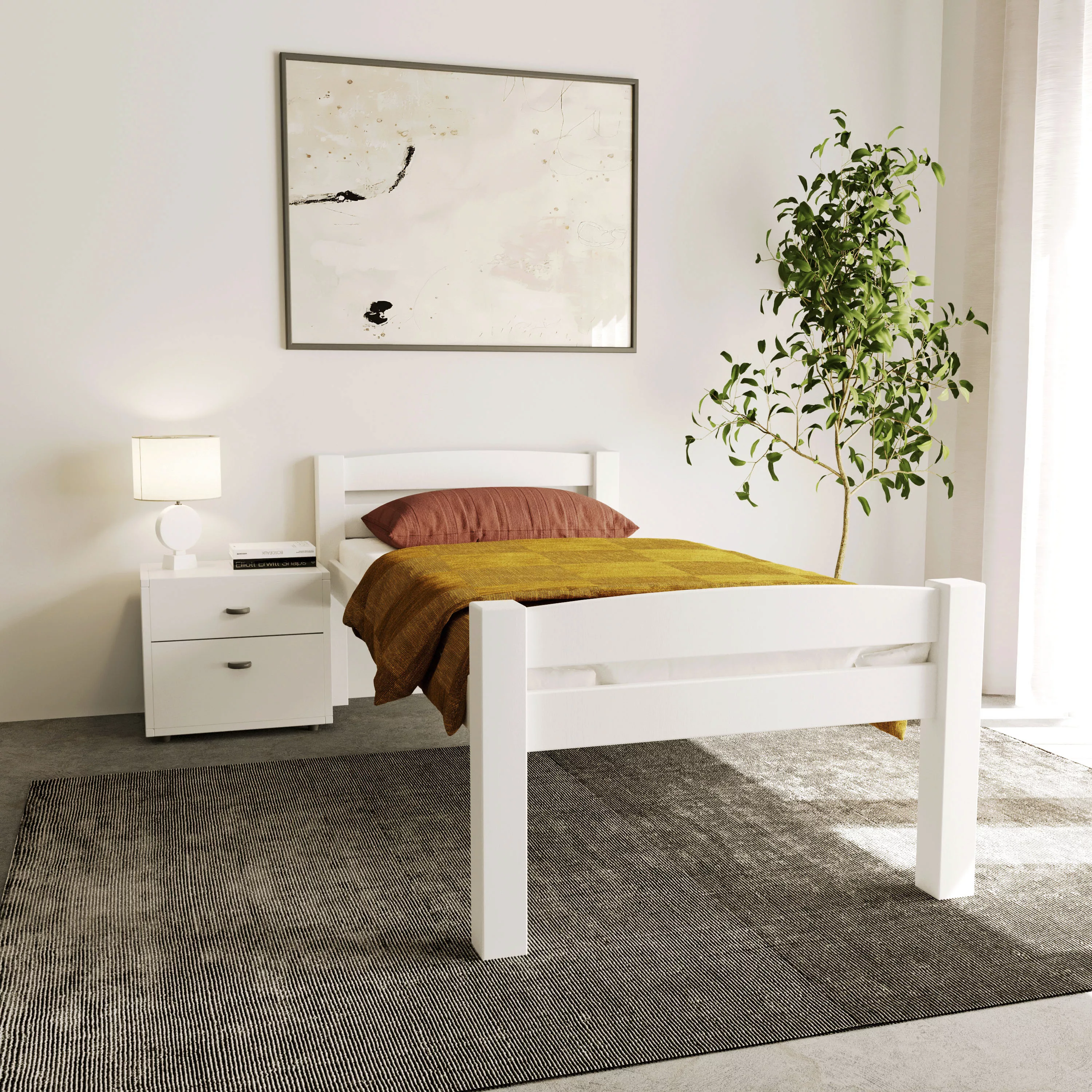 Home affaire Einzelbett ""OFI", Jugendbett, Skandinavisches Design, zeitlos günstig online kaufen