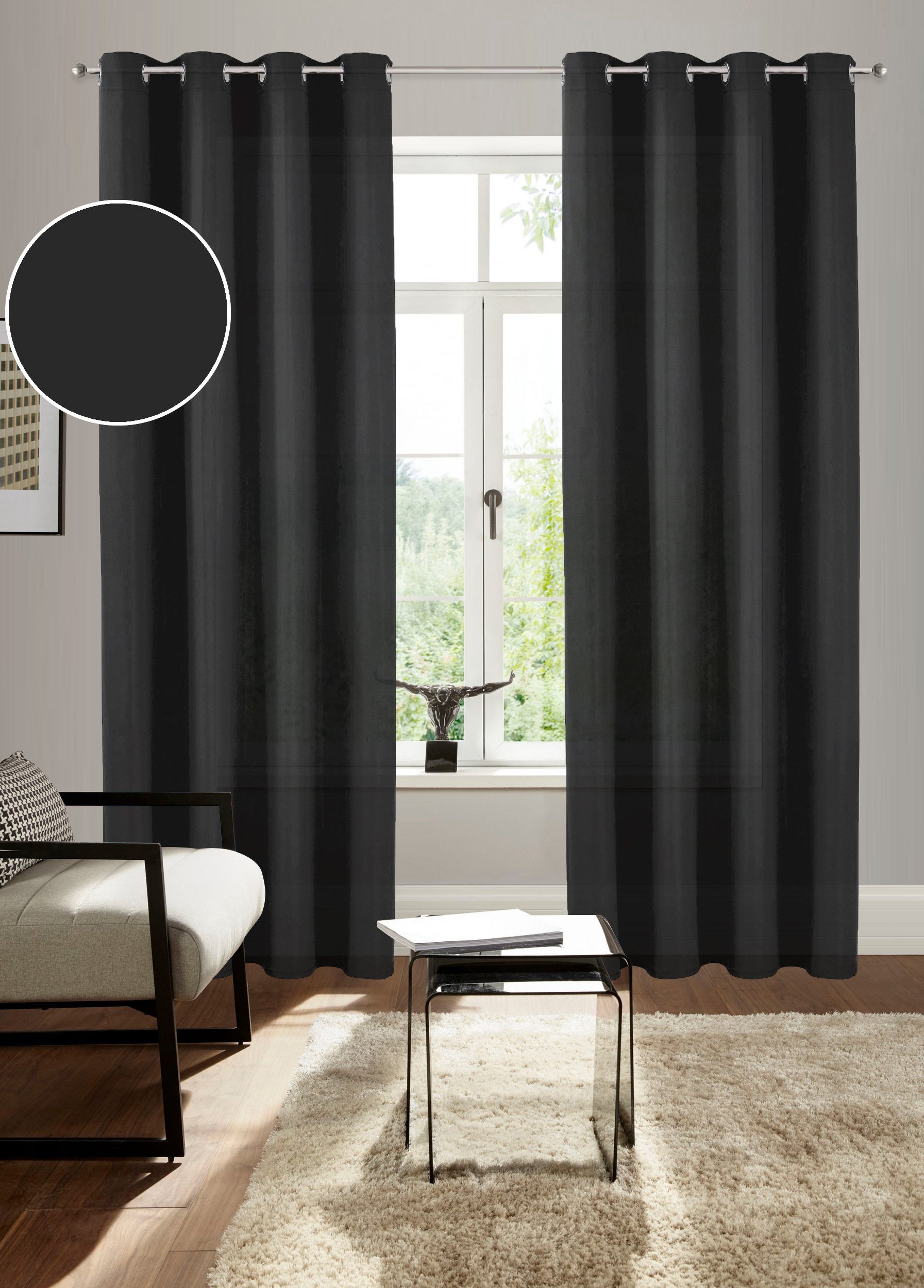 Bruno Banani Vorhang »Lagan«, (2 St.), 2-er Set, gewebt, Microfaser, versch günstig online kaufen