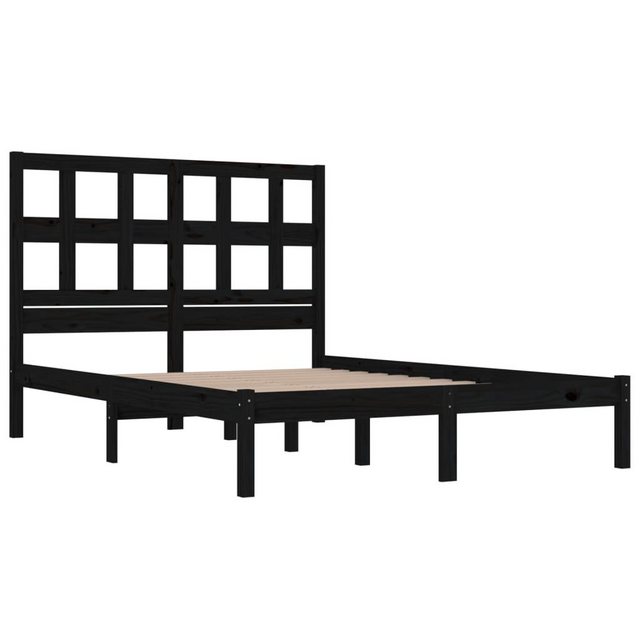 vidaXL Bettgestell Massivholzbett Schwarz Kiefer 200x200 cm Bett Bettgestel günstig online kaufen