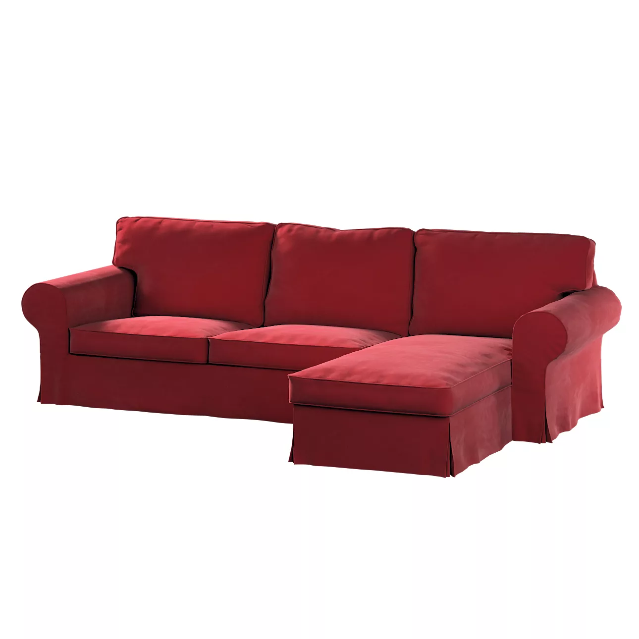 Bezug für Ektorp 2-Sitzer Sofa mit Recamiere, rot, Ektorp 2-Sitzer Sofabezu günstig online kaufen
