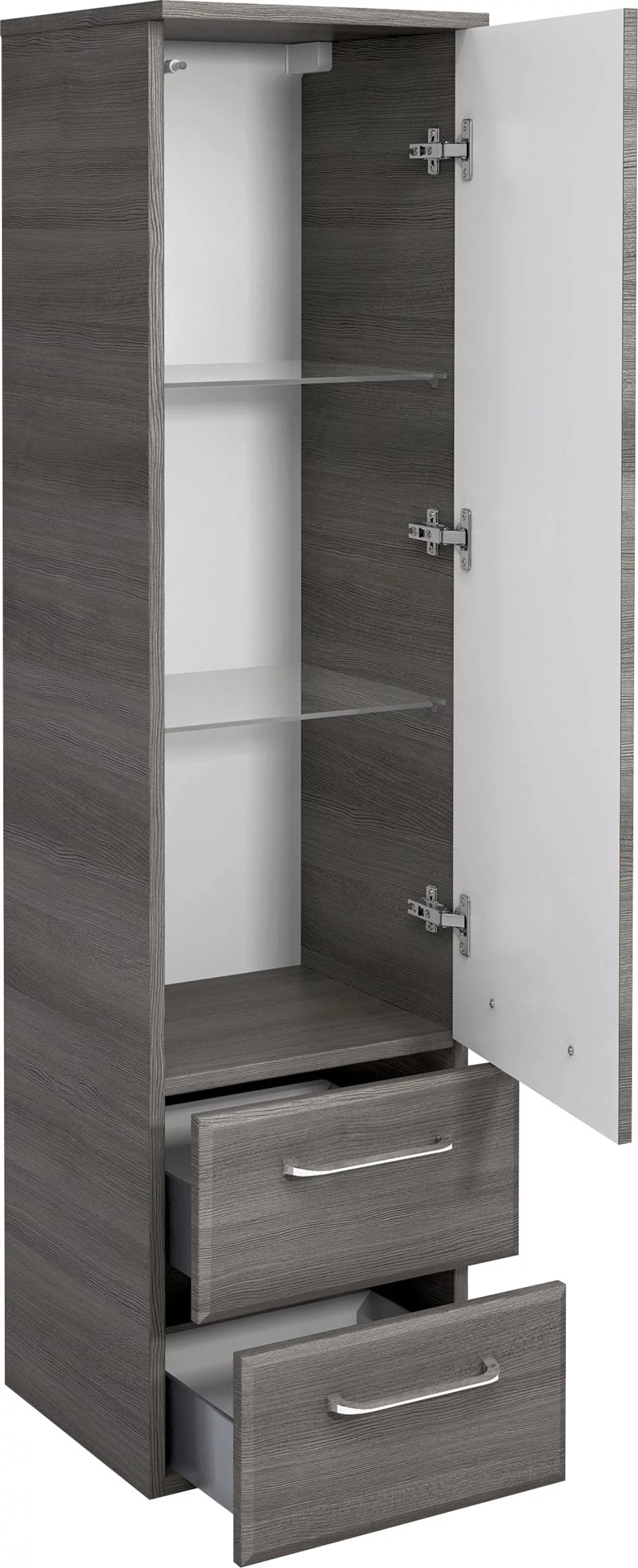 Saphir Midischrank "Quickset Badschrank 35 cm breit, 1 Tür, 2 Schubladen, 2 günstig online kaufen