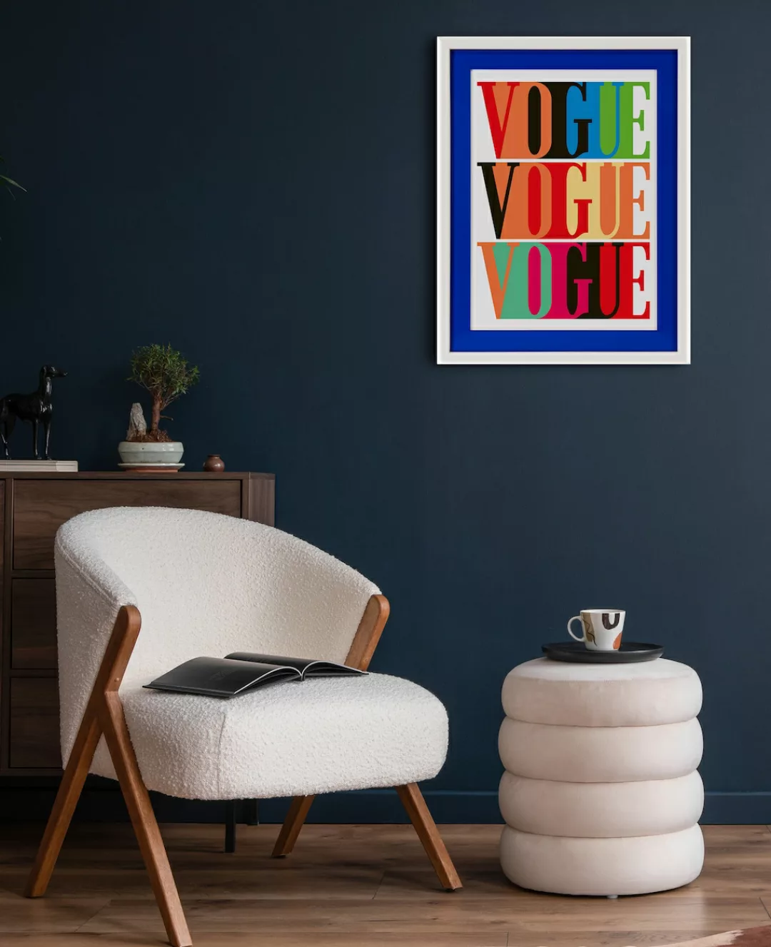 queence Bild mit Rahmen "Vogue, Sprüche, Text", Fashion-Magazincover-Kunst, günstig online kaufen