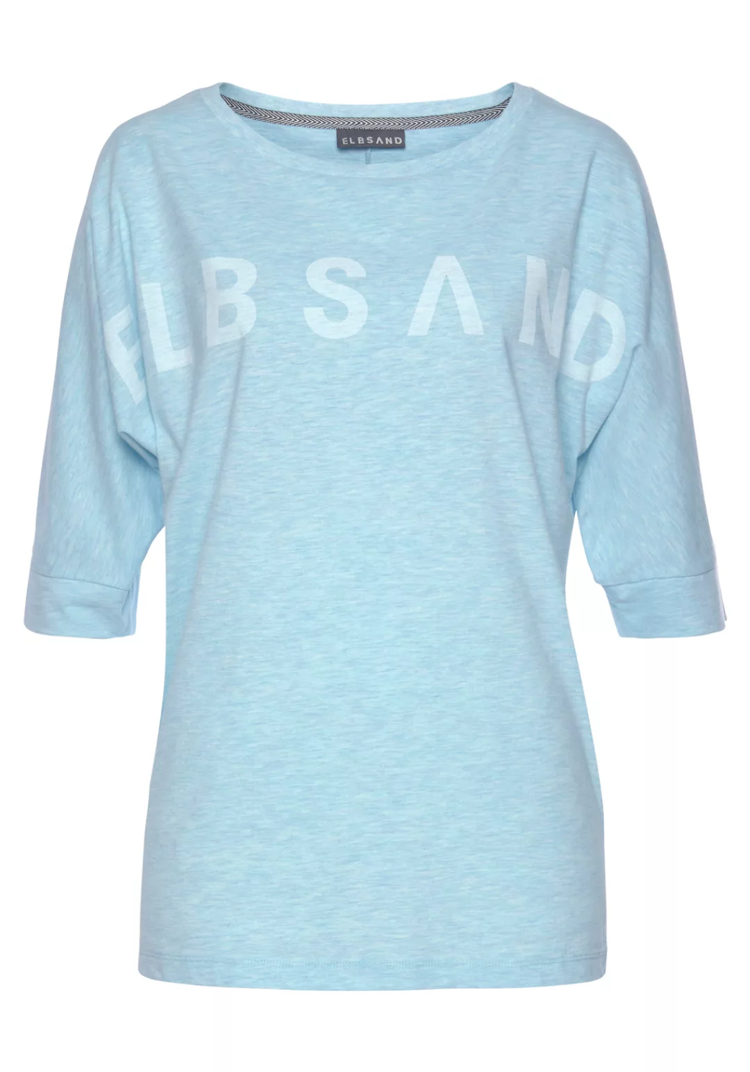 Elbsand 3/4-Arm-Shirt Iduna mit Logodruck, Baumwoll-Mix, lockere Passform günstig online kaufen