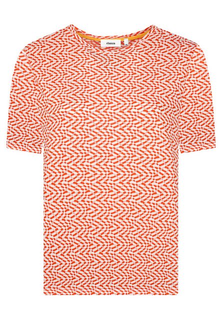 elanza T-Shirt Shirt Structure - 01/white-orange (1-tlg) günstig online kaufen