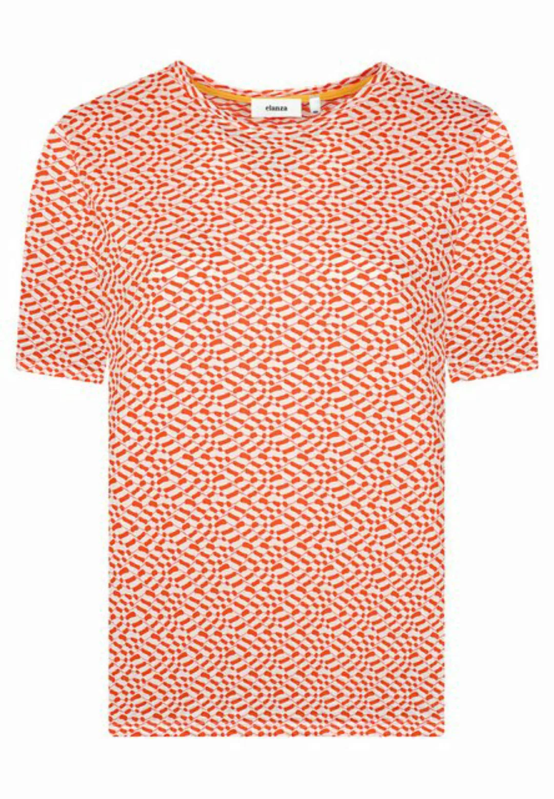 elanza T-Shirt Shirt Structure - 01/white-orange (1-tlg) günstig online kaufen