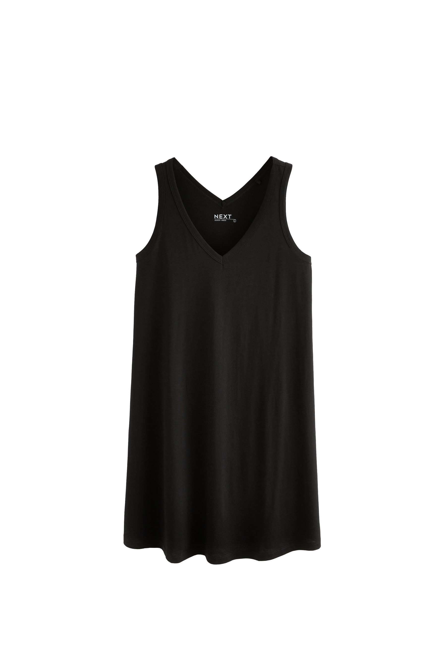 Next Sommerkleid Ärmelloses Schlabberkleid mit V-Ausschnitt günstig online kaufen