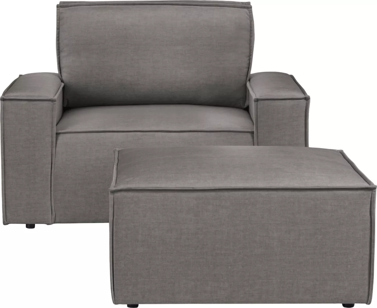 Home affaire Sessel "SHERWOOD", Loveseat und Hocker im Set, passend zur Pol günstig online kaufen