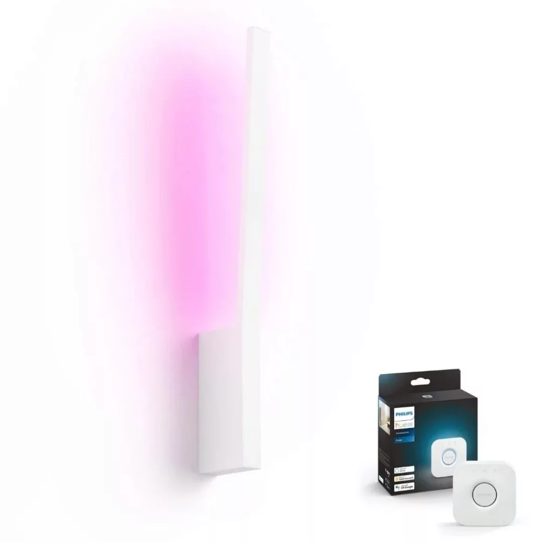 Philips Hue Bluetooth White & Color Ambiance Wandleuchte Liane in Weiß 12,2 günstig online kaufen