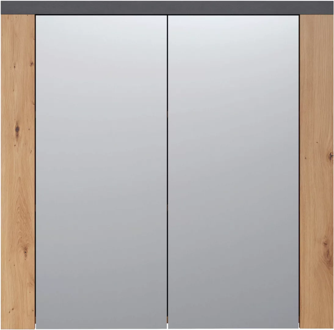 Home affaire Spiegelschrank "Ambres", matte Echtholzoptik, ca. 79 cm breit, günstig online kaufen