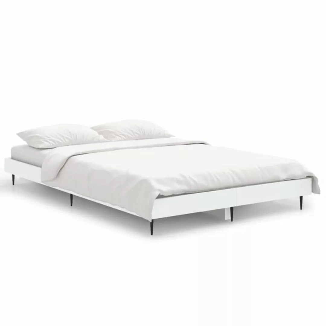 furnicato Bett Bettgestell Weiß 120x190 cm Holzwerkstoff günstig online kaufen