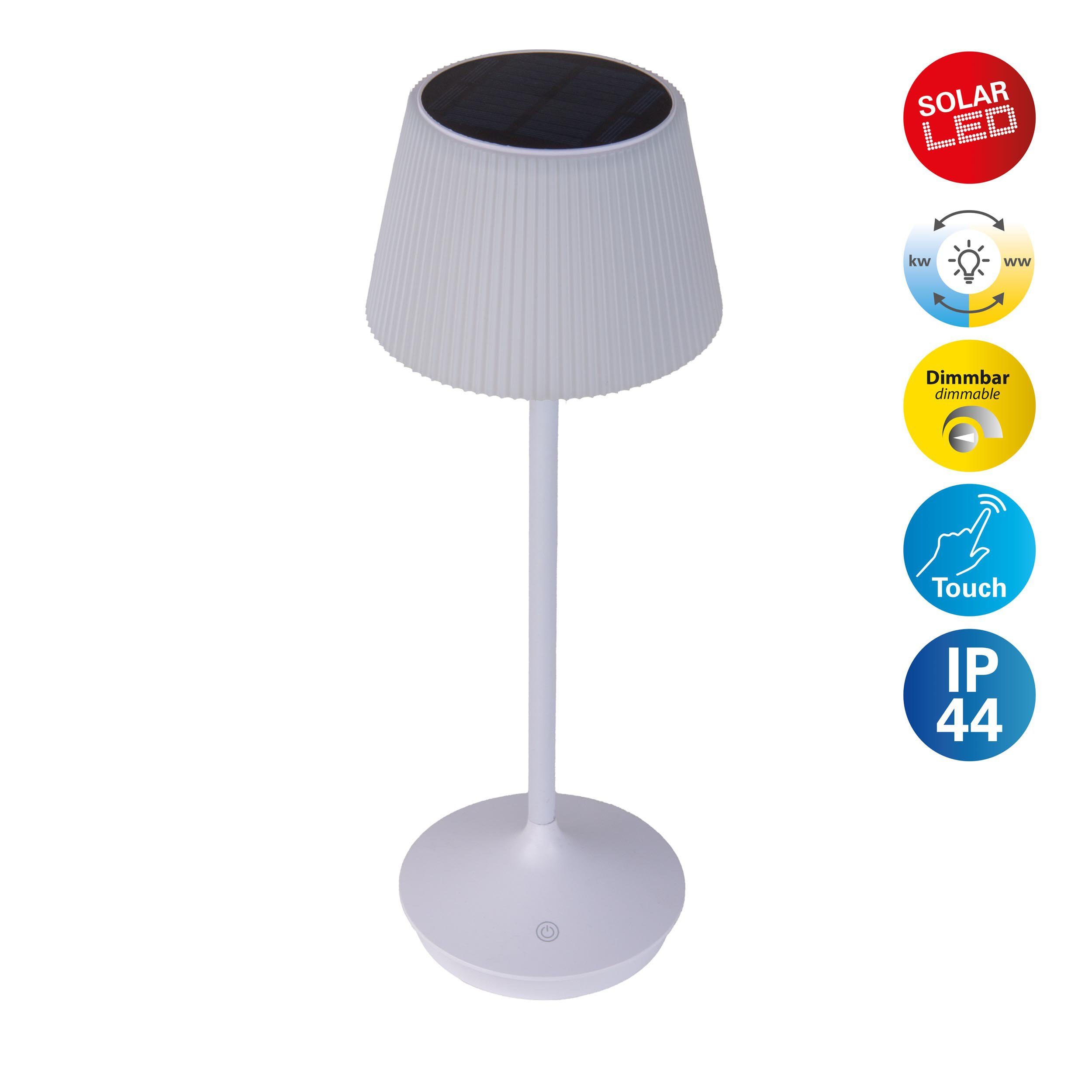 LED-Solar-Tischleuchte Emmi CCT aufladbar, weiß günstig online kaufen