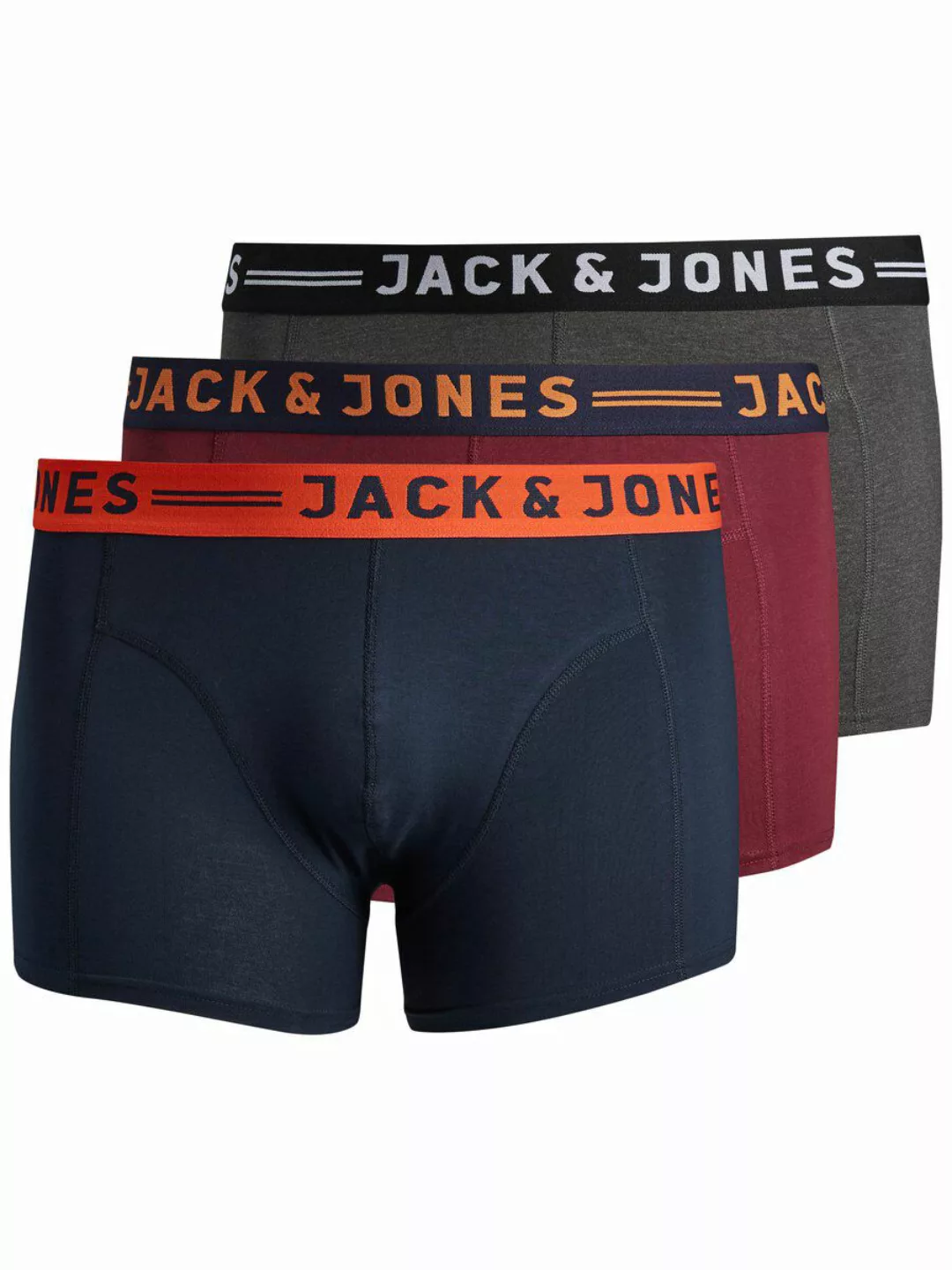 Jack & Jones Lich Field Plus Boxer 3 Einheiten 6XL Burgundy günstig online kaufen