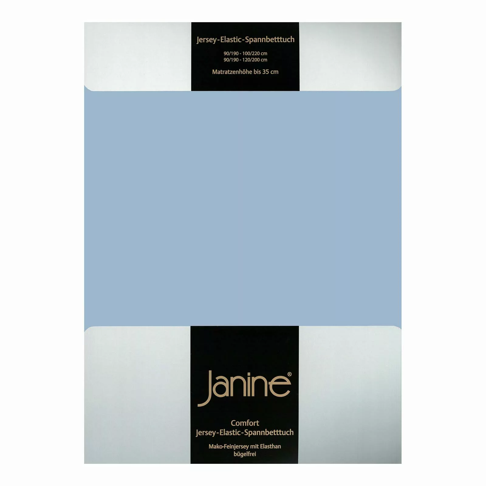 Janine Janine Spannbetttuch Elastic-Jersey 5002 perlblau Größe:  150x200 cm günstig online kaufen