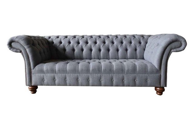 JVmoebel Sofa Chesterfield 3 Sitzer Couch Polster Sitz Textil Stoff Couchen günstig online kaufen