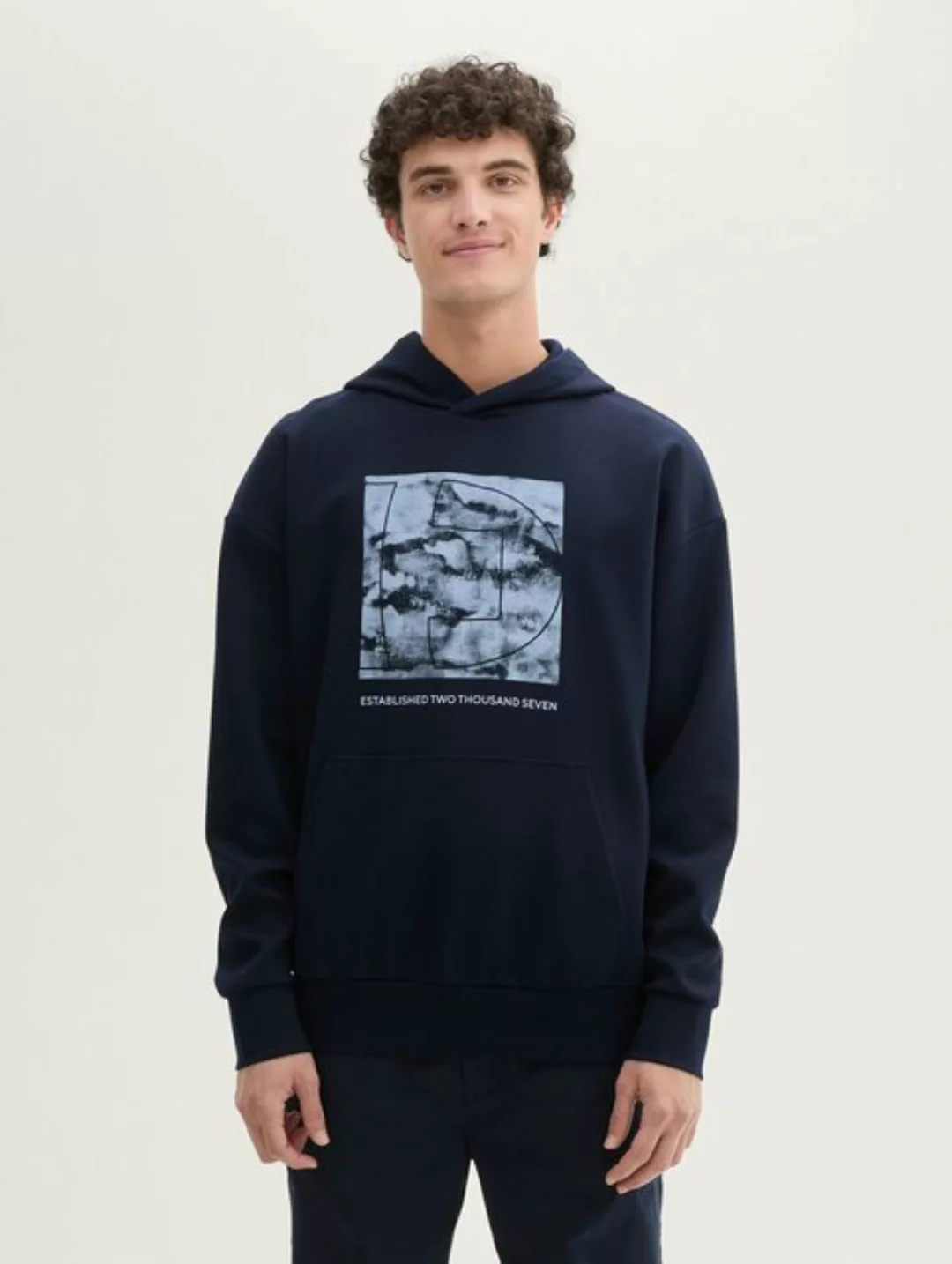 TOM TAILOR Denim Sweatshirt Relaxed Hoodie mit Print günstig online kaufen