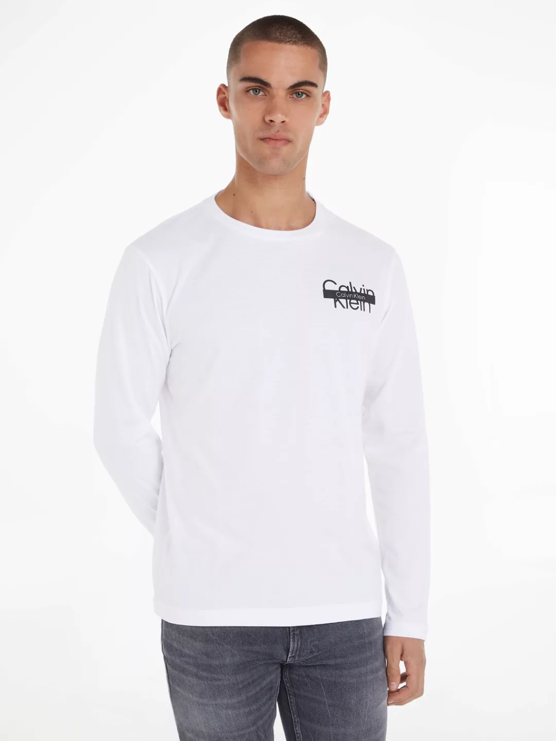 Calvin Klein Langarmshirt "CUT THROUGH LOGO LS T-SHIRT" günstig online kaufen