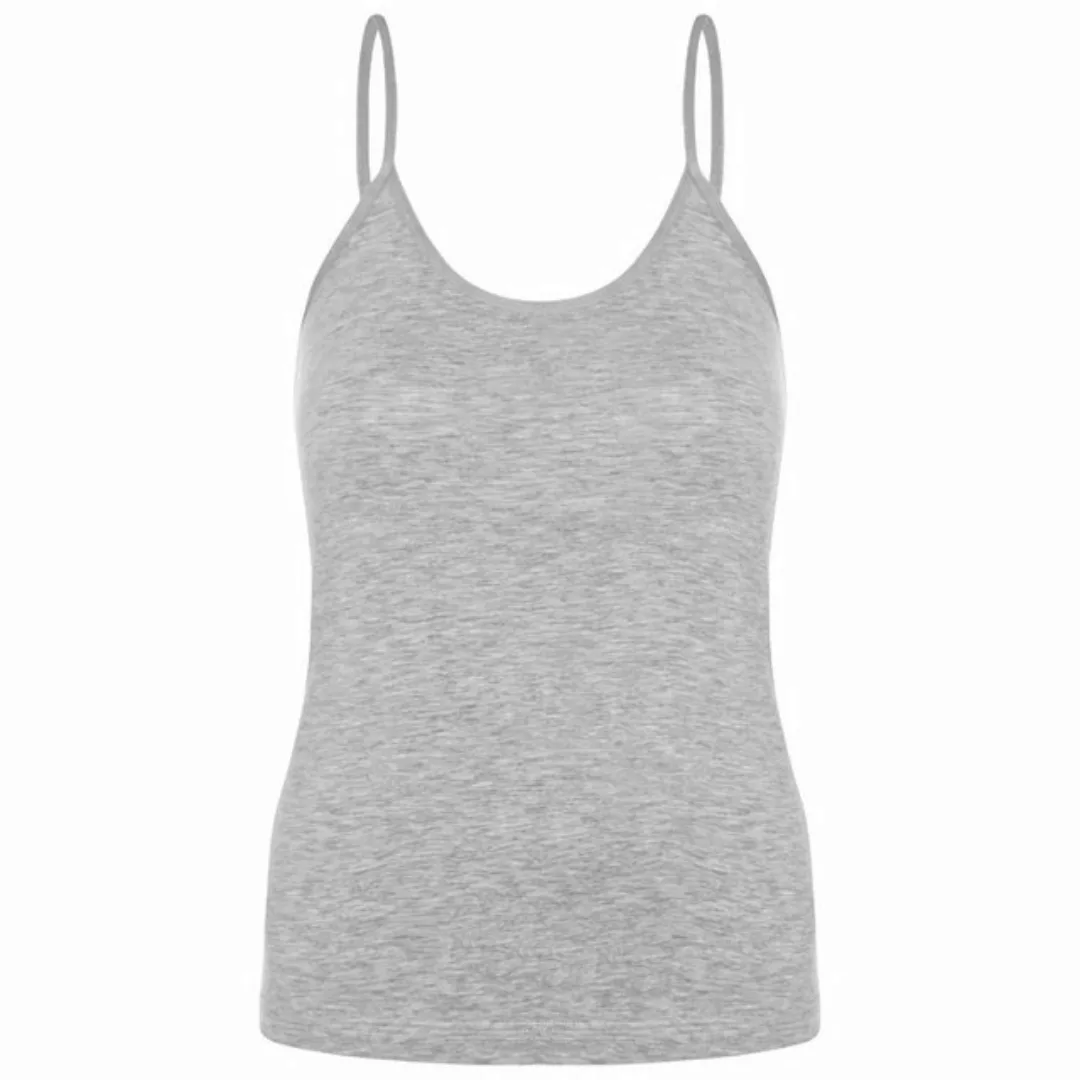 fashionshowcase Tanktop Damen Spaghettiträger Tops 4er Pack - 100% Baumwoll günstig online kaufen