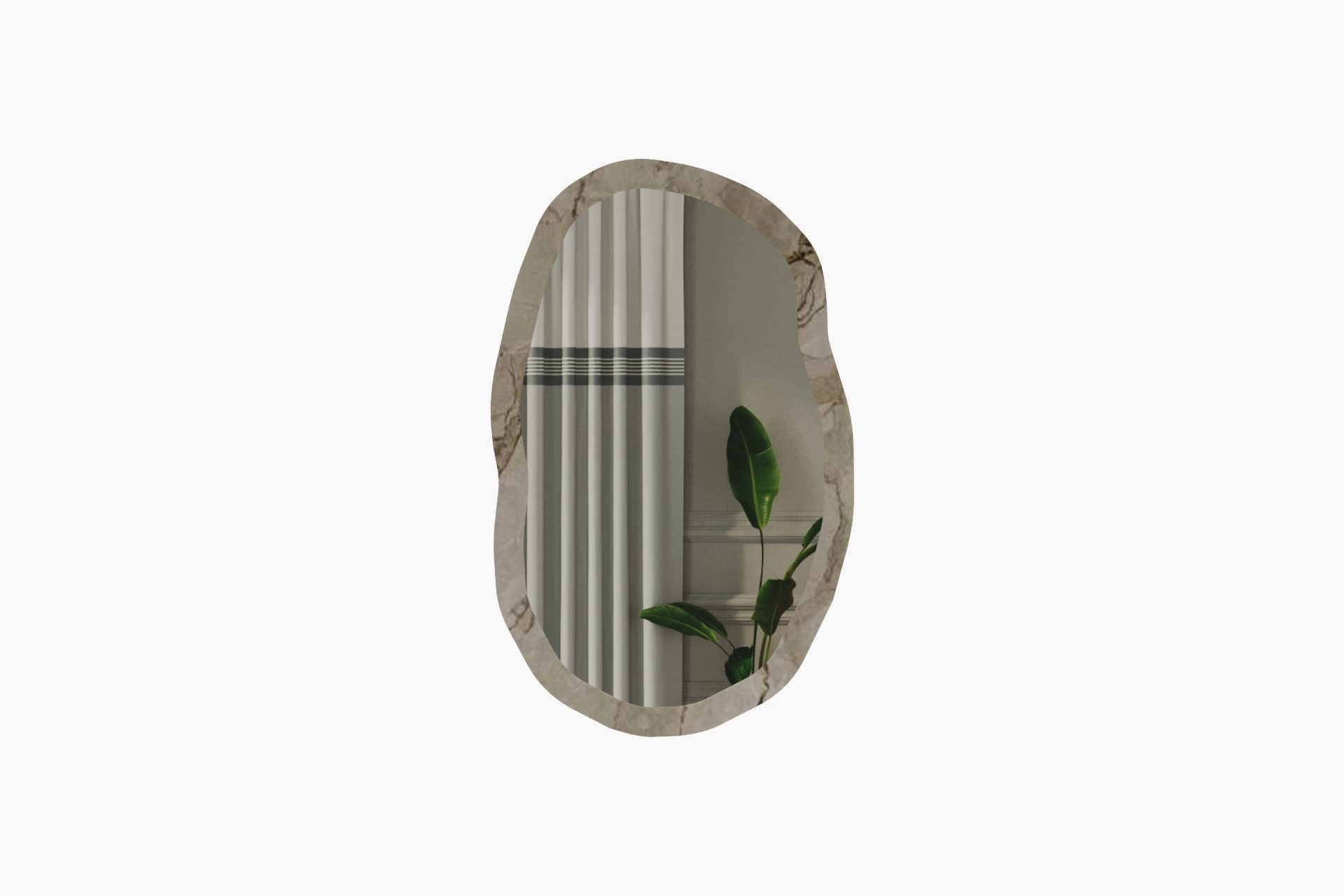 ibonto Dekospiegel Wandspiegel Asymmetrische Eleganza Marmoroptik günstig online kaufen