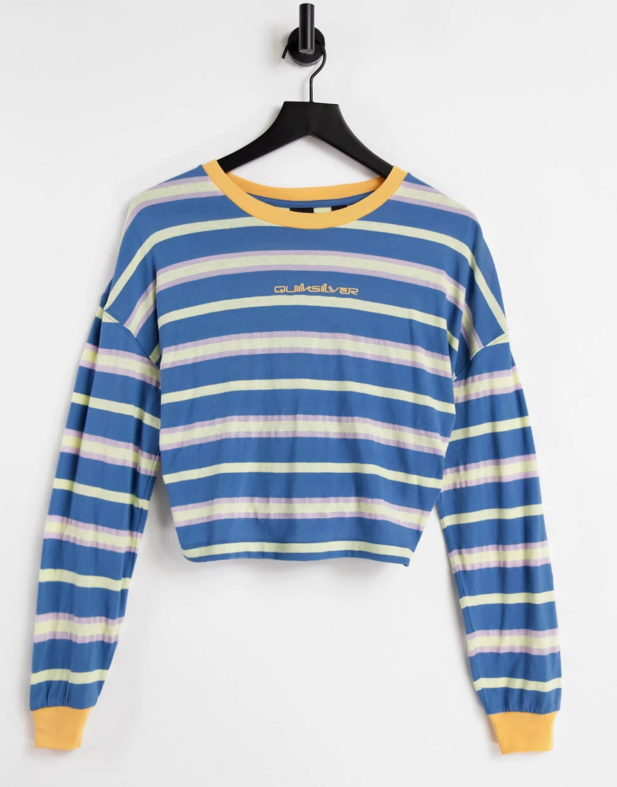 Quiksilver – Around Beach – Langärmliges Shirt in Blau günstig online kaufen