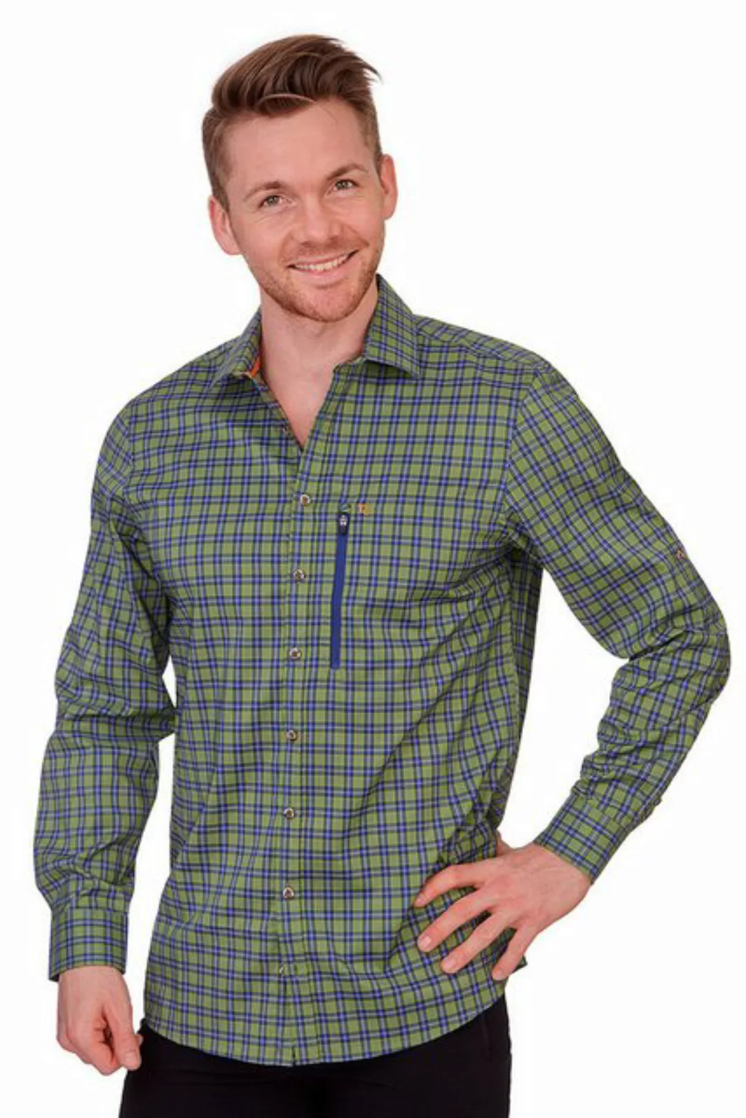 Tom Collins Outdoorjacke Wanderhemd - RAIK - grün/blau günstig online kaufen