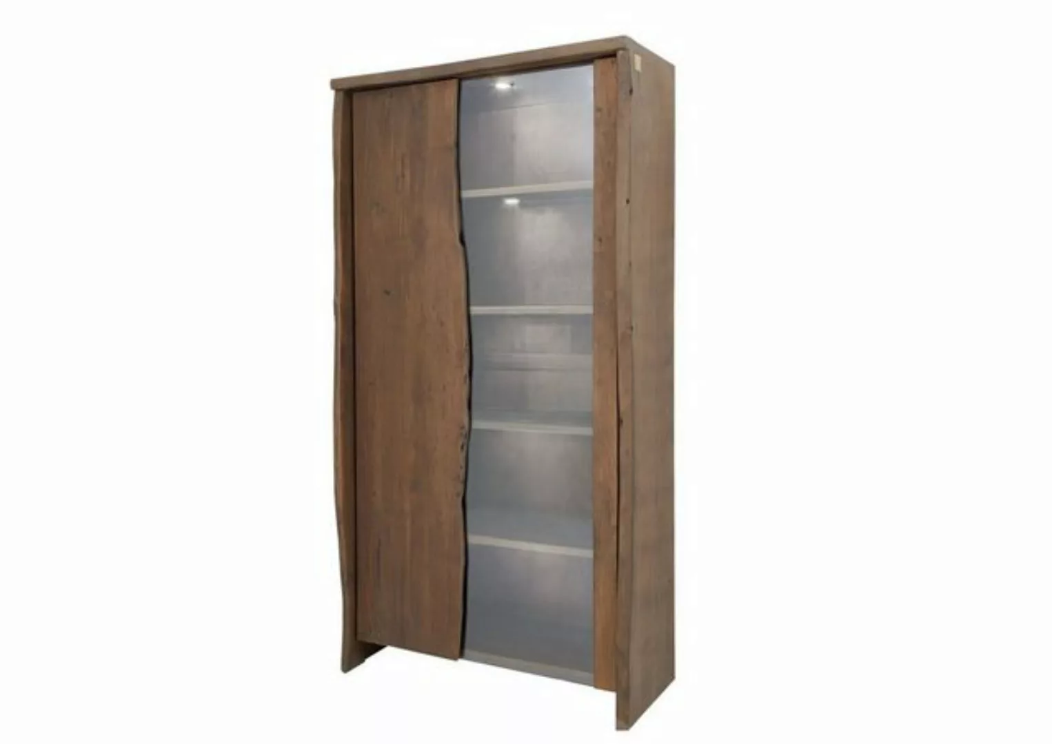 Massivmoebel24 Standvitrine Vitrine Akazie 105x45x204 braun lackiert PURE A günstig online kaufen