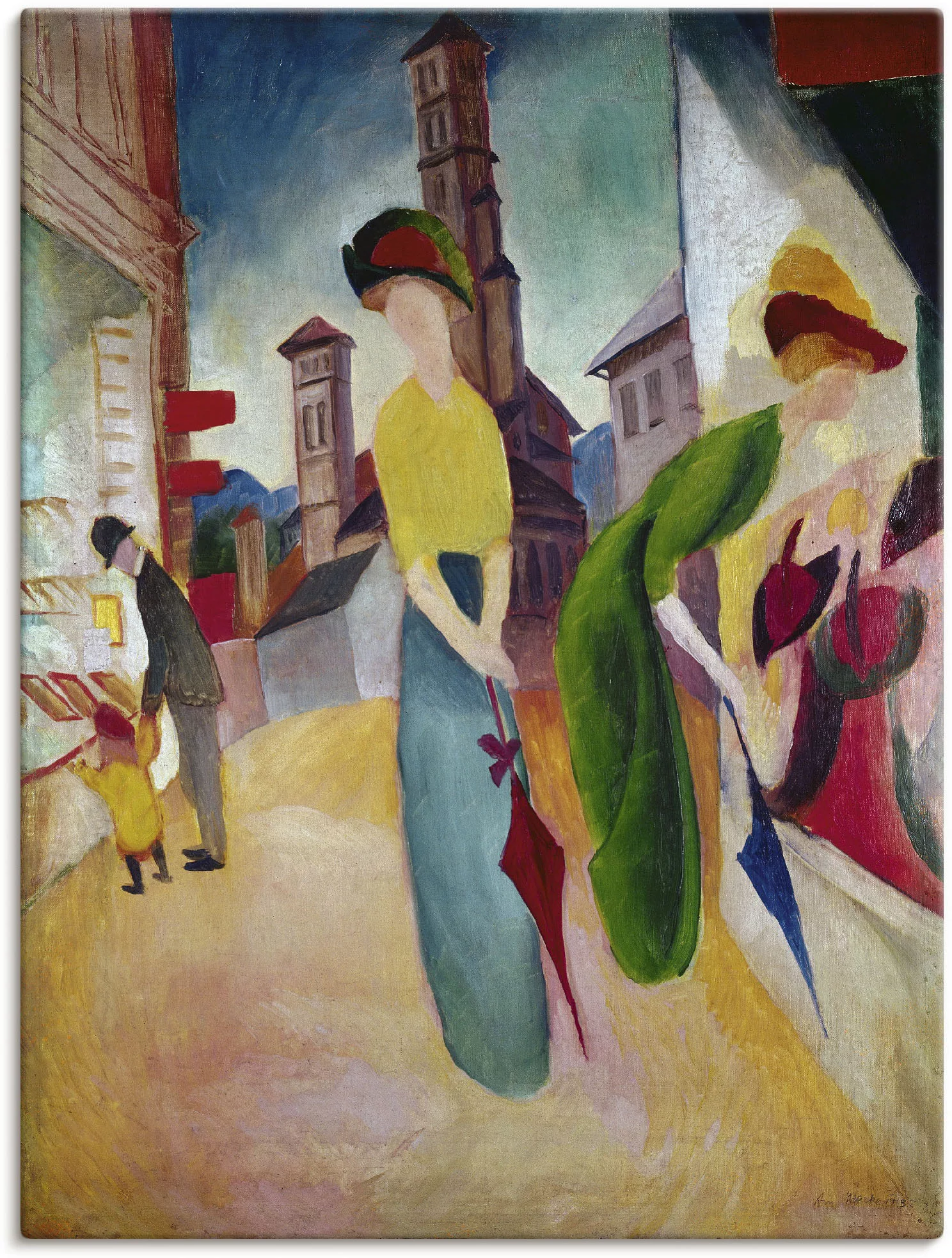 Artland Wandbild »Vorm Hutladen. 1913«, Frau, (1 St.), als Leinwandbild, Po günstig online kaufen