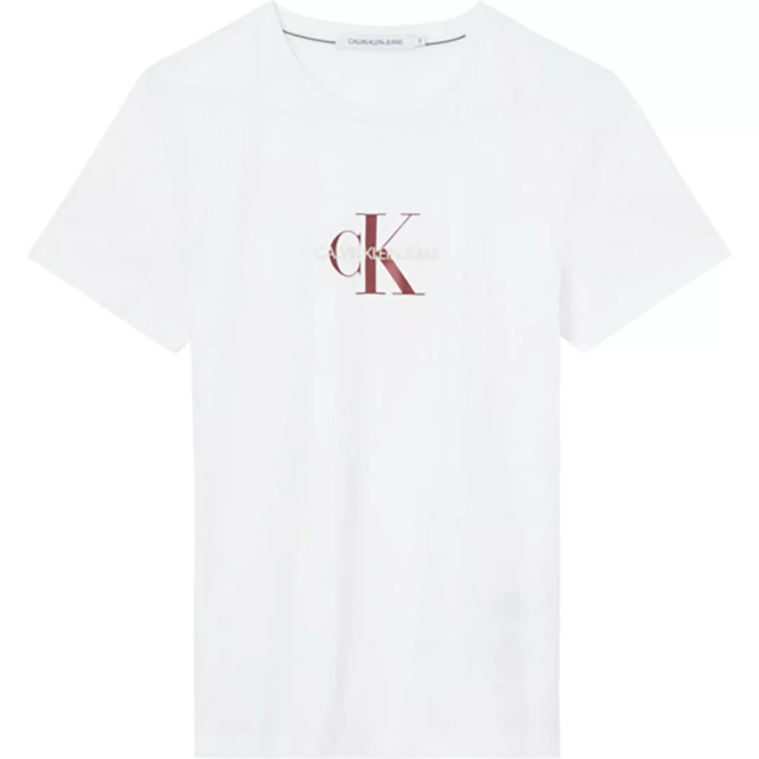 Calvin Klein Jeans Mid Scale Monogram Kurzärmeliges T-shirt XS Bright White günstig online kaufen