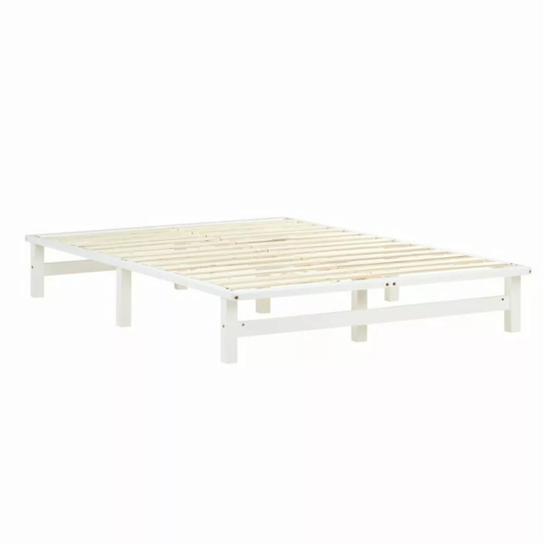 Homestyle4u Holzbett Palettenbett Massivholzbett Futonbett Palettenmöbel Be günstig online kaufen