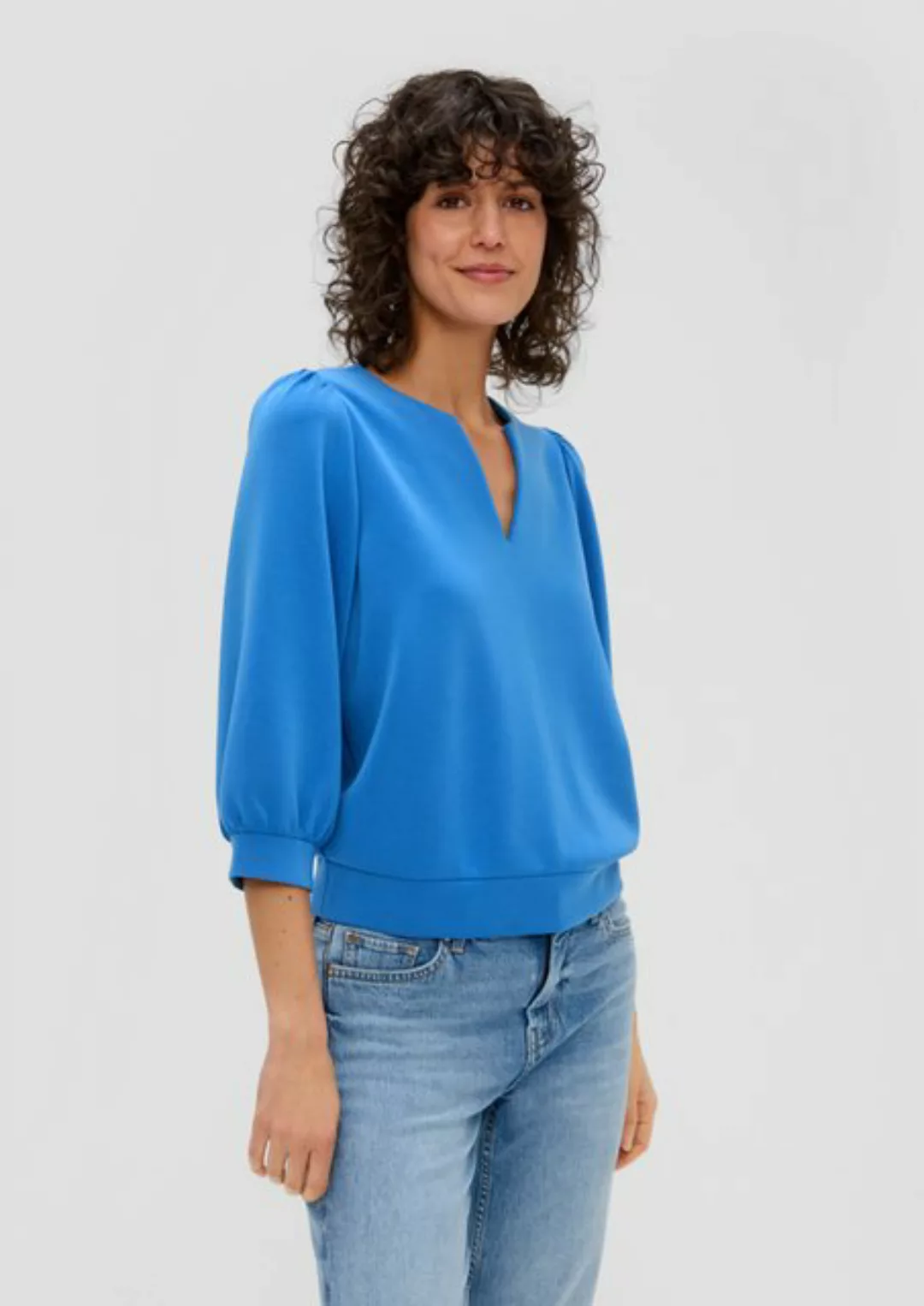 s.Oliver 3/4-Arm-Shirt Sweatshirt aus Scuba günstig online kaufen