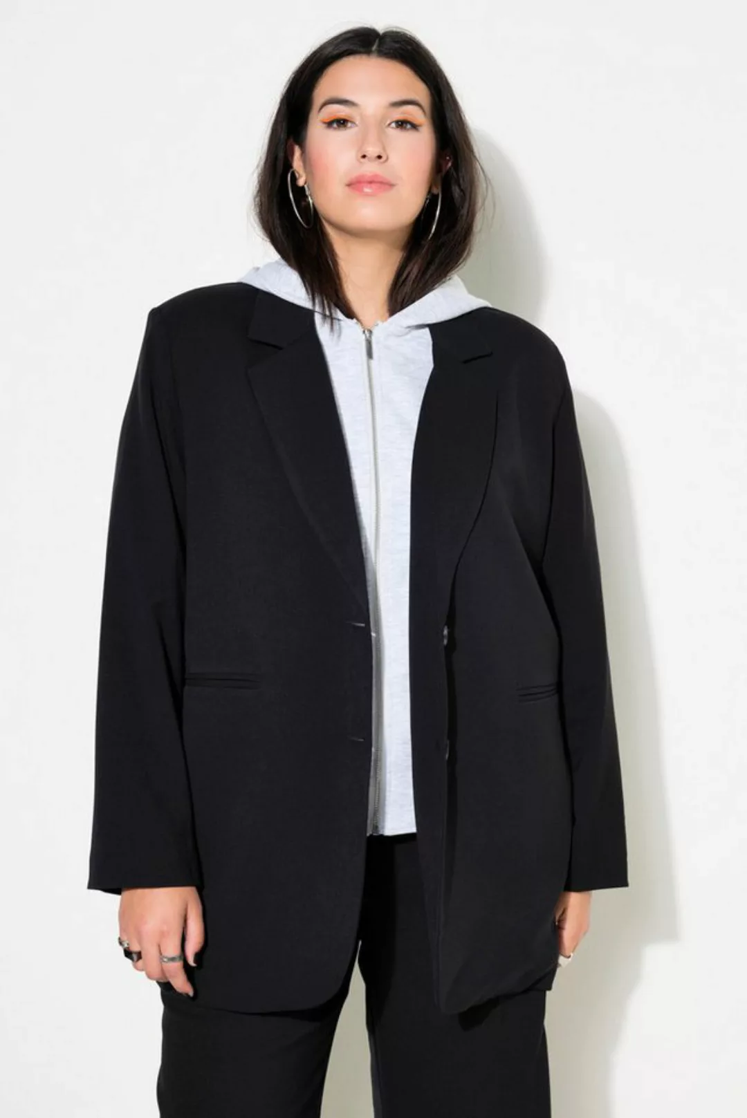 Studio Untold Blusenblazer Blazer oversized Kapuze Komplettfutter günstig online kaufen