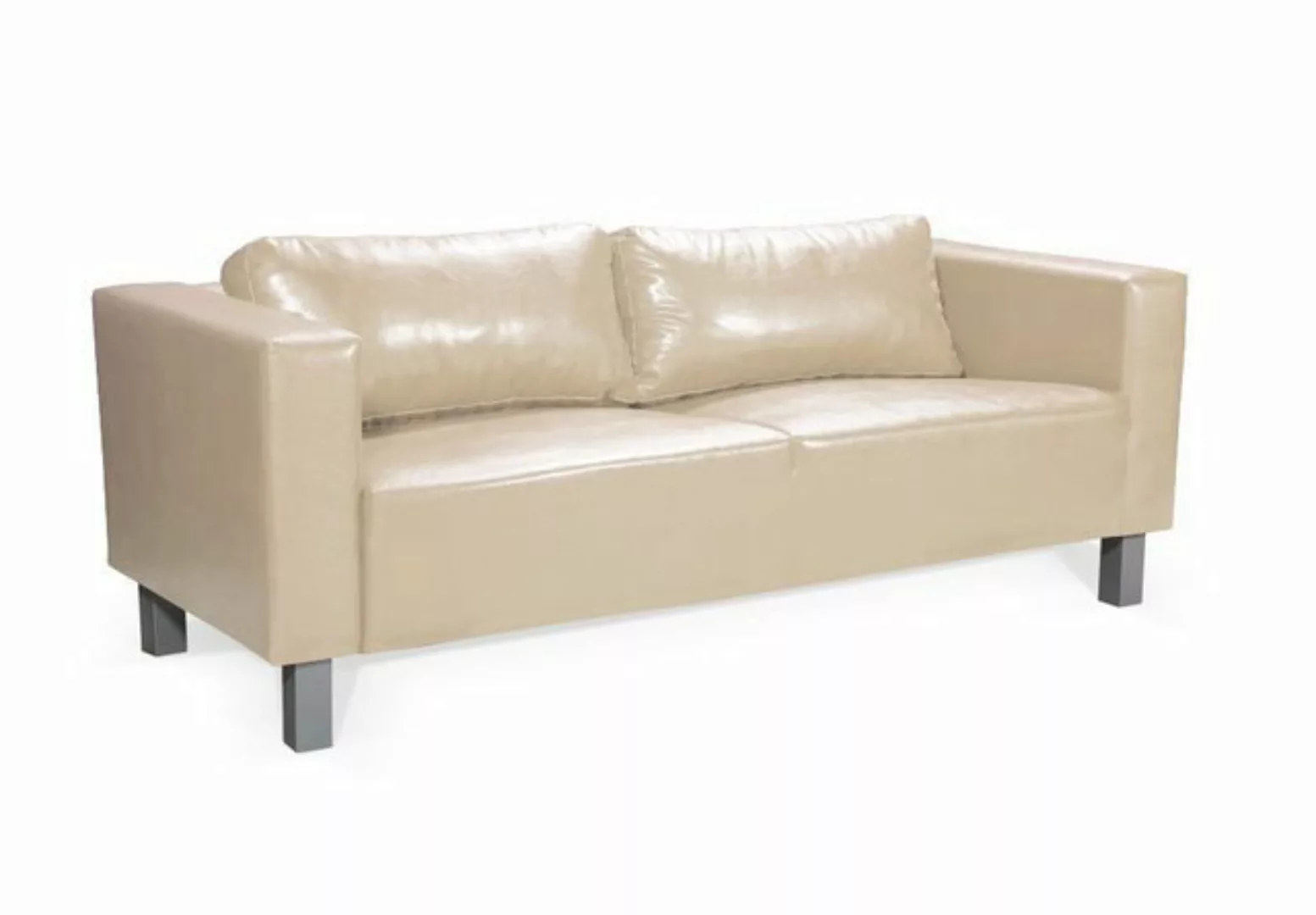 Fun Möbel 3-Sitzer Sofa Designersofa MAILAND 3-Sitzer in Kunstleder, inkl. günstig online kaufen