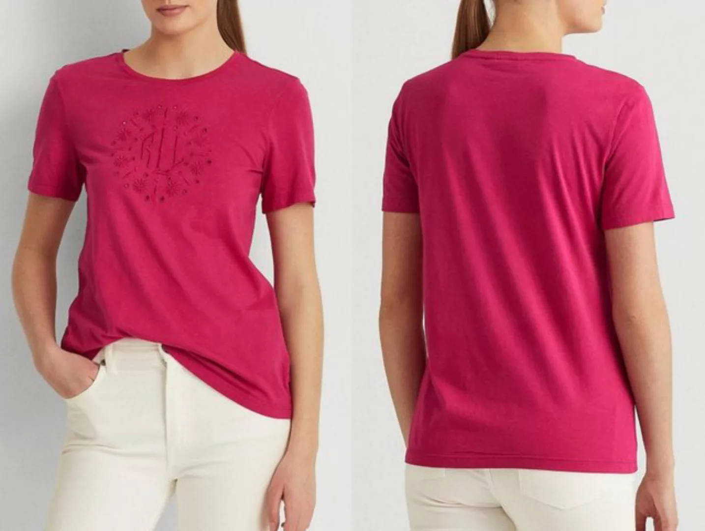 Ralph Lauren T-Shirt LAUREN RALPH LAUREN Cotton Modal Soft Top Iconic Bluse günstig online kaufen