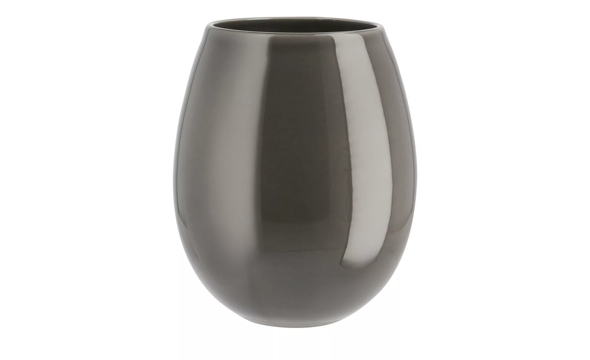 Vase - grau - Keramik - 18 cm - Dekoration > Vasen - Möbel Kraft günstig online kaufen