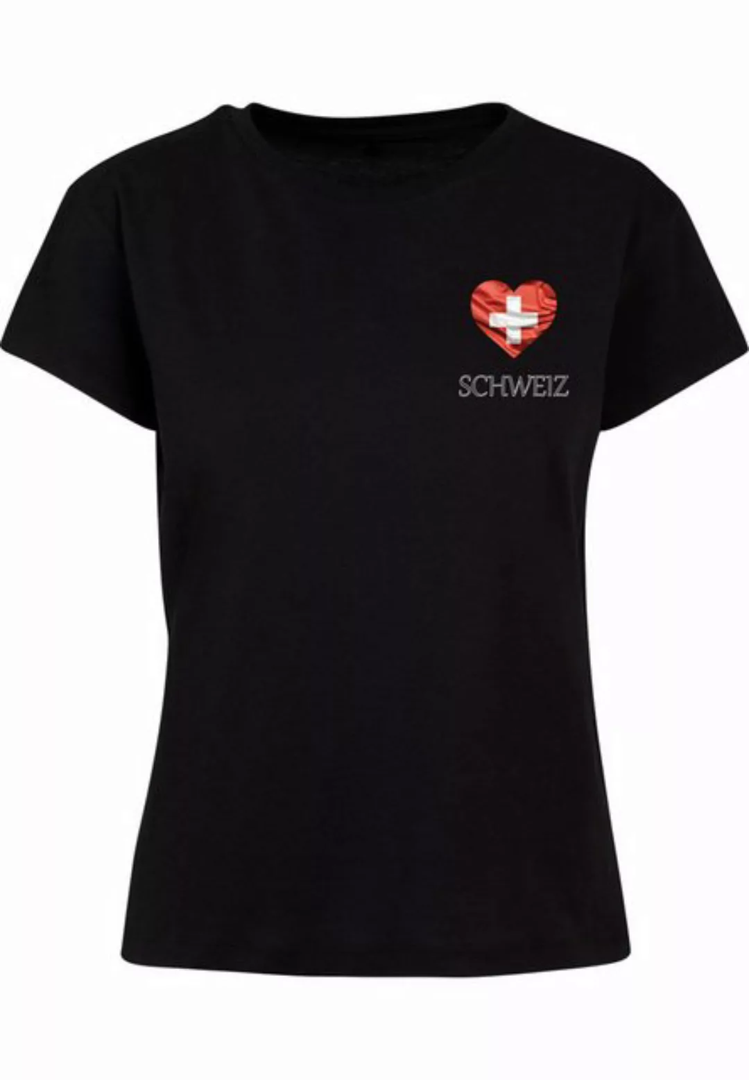 Merchcode T-Shirt Merchcode Ladies Merchcode Football - Switzerland T-shirt günstig online kaufen