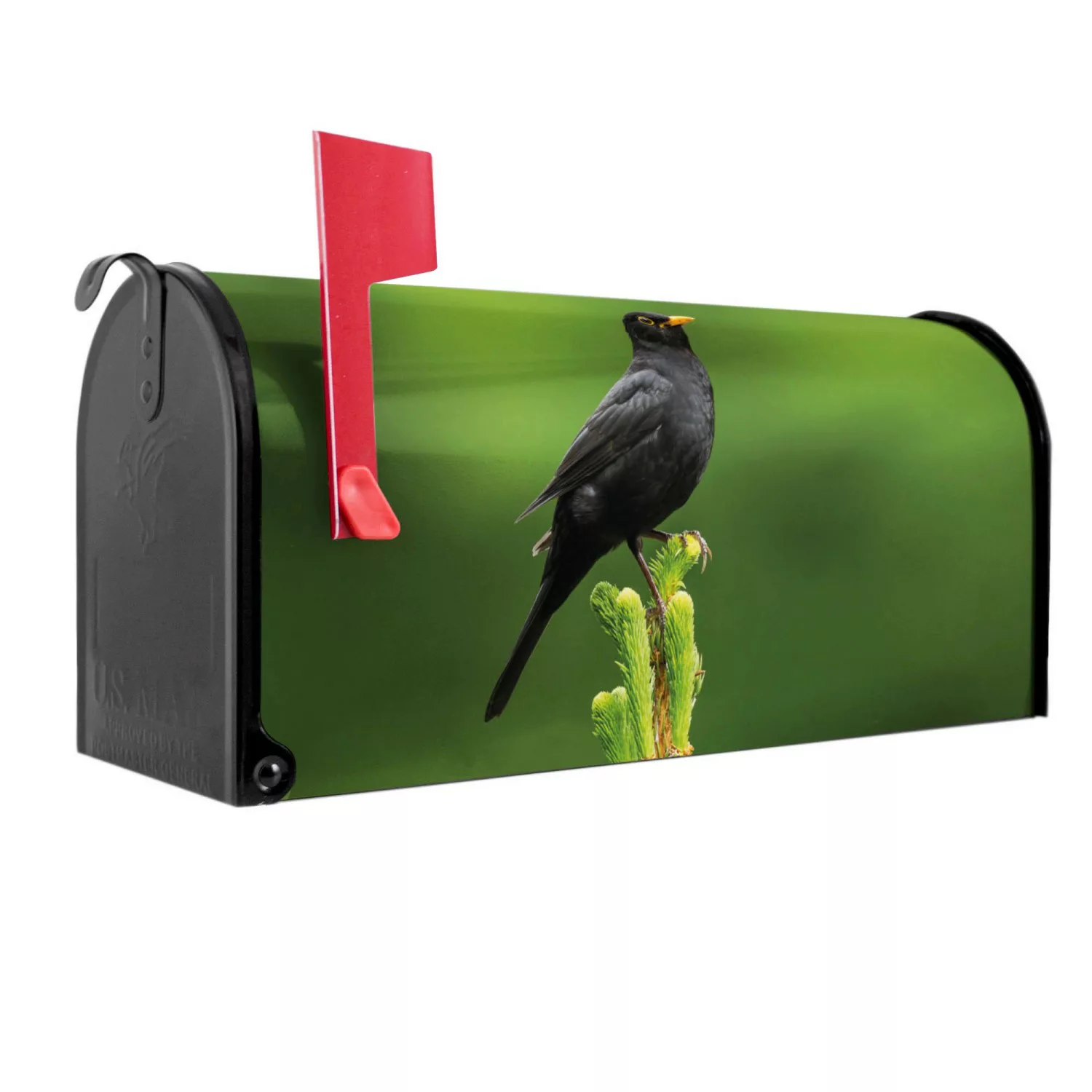 Banjado Amerikanischer Briefkasten Schwarz 48x22x16cm US Mailbox Letterbox günstig online kaufen