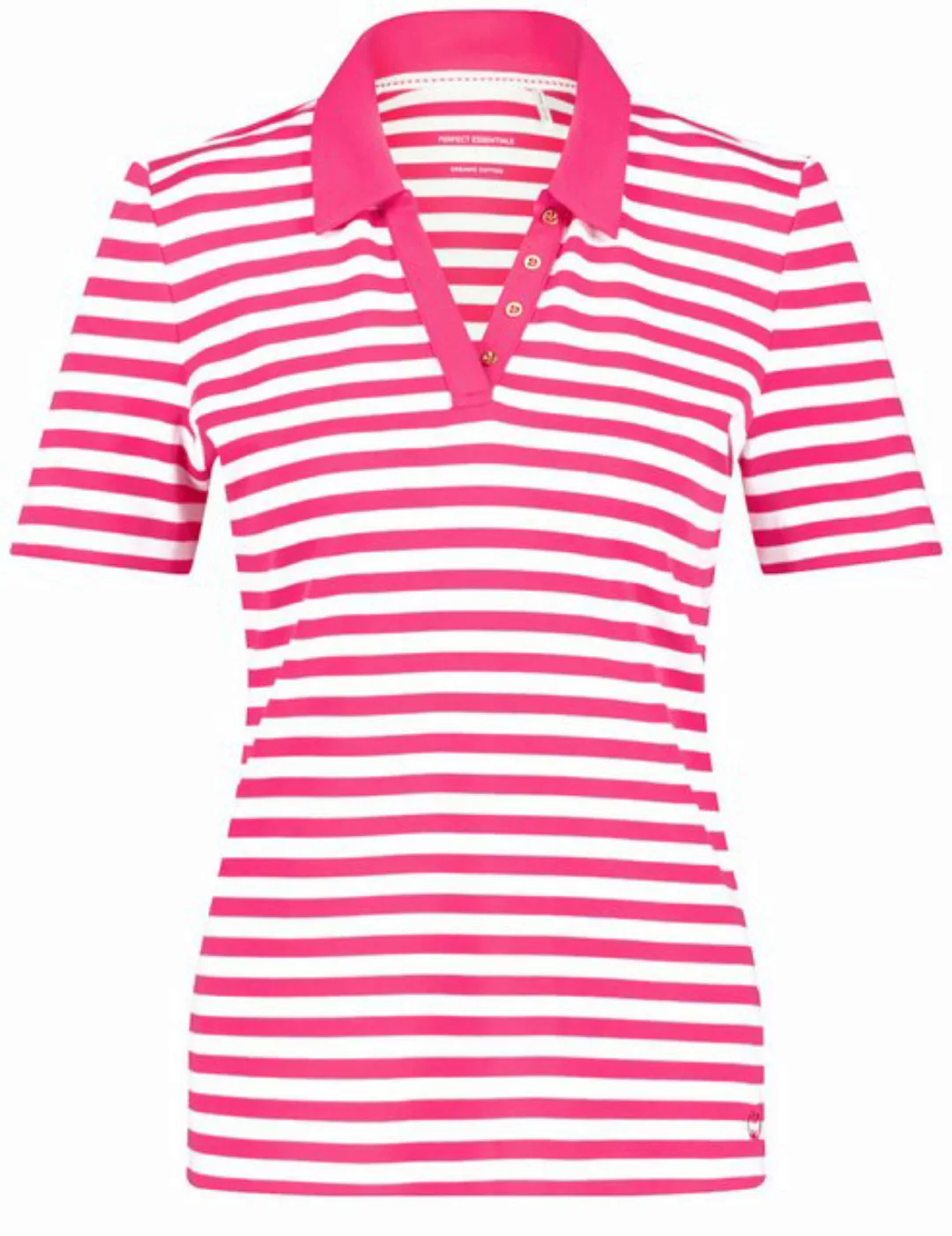 GERRY WEBER Poloshirt Gestreiftes Poloshirt aus nachhaltiger Baumwolle günstig online kaufen