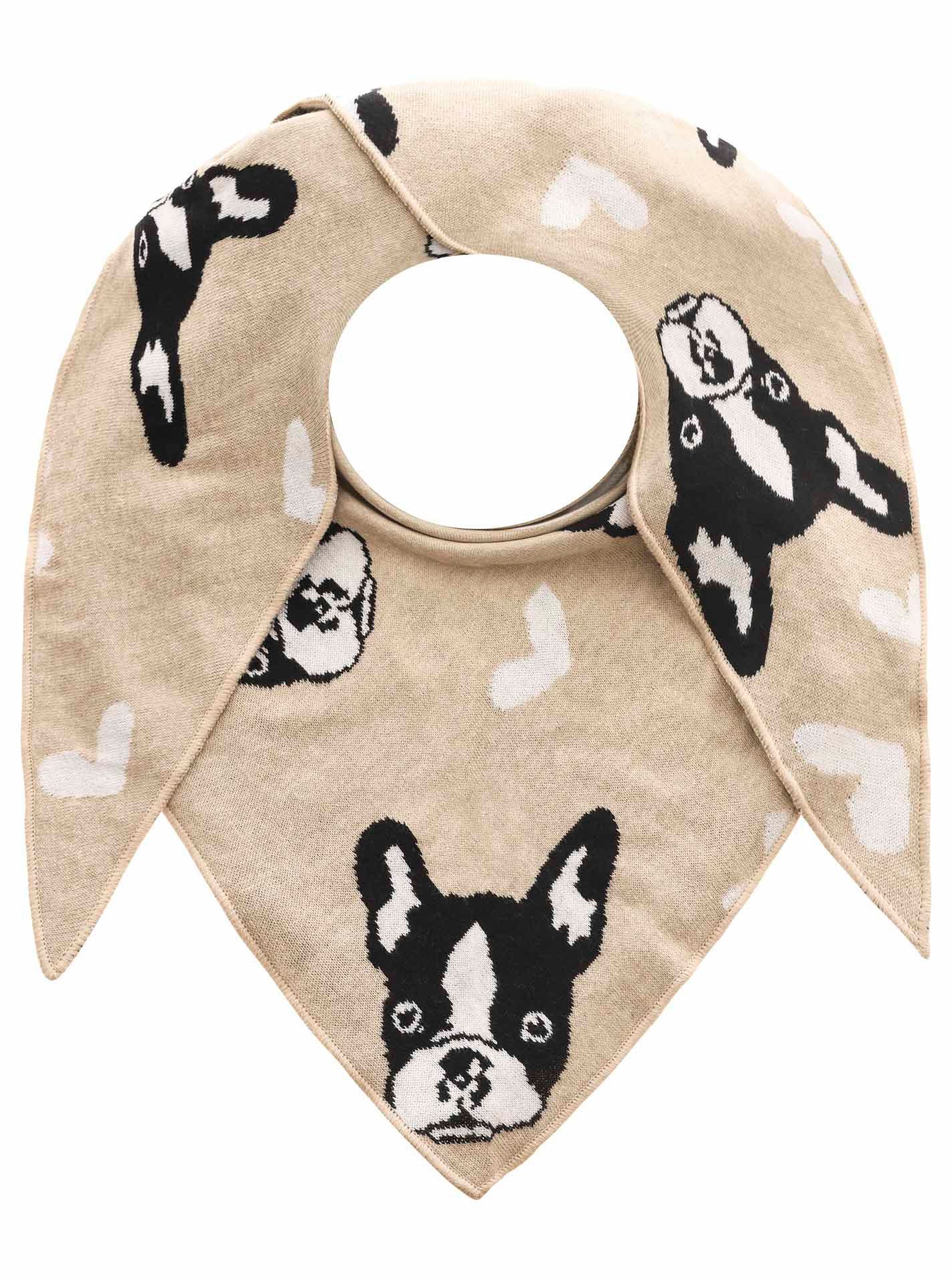 Zwillingsherz Modetuch Dreieckstuch BW "Herzens Hund", günstig online kaufen