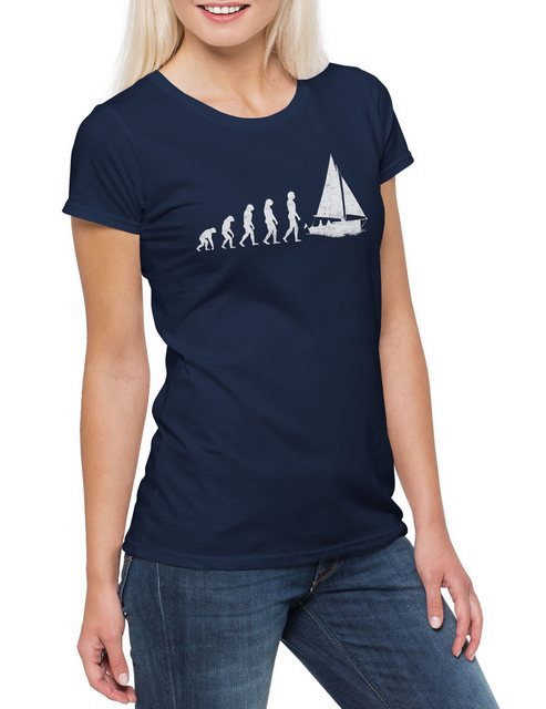 Urban Backwoods Print-Shirt Sailing Evolution Damen T-Shirt Game Sport Spor günstig online kaufen