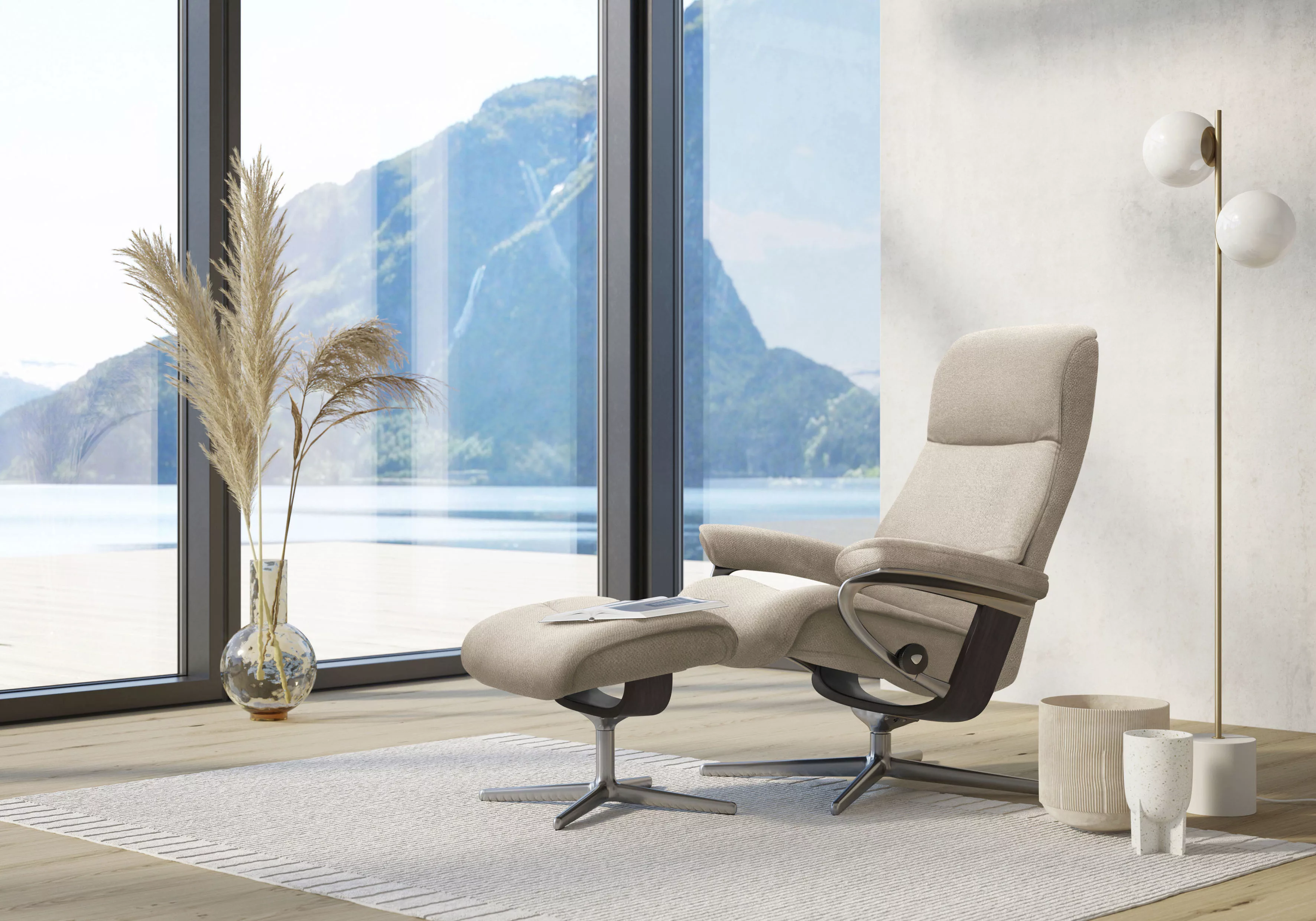 Stressless® Relaxsessel »View«, (Set, Relaxsessel mit Hocker), mit Hocker, günstig online kaufen