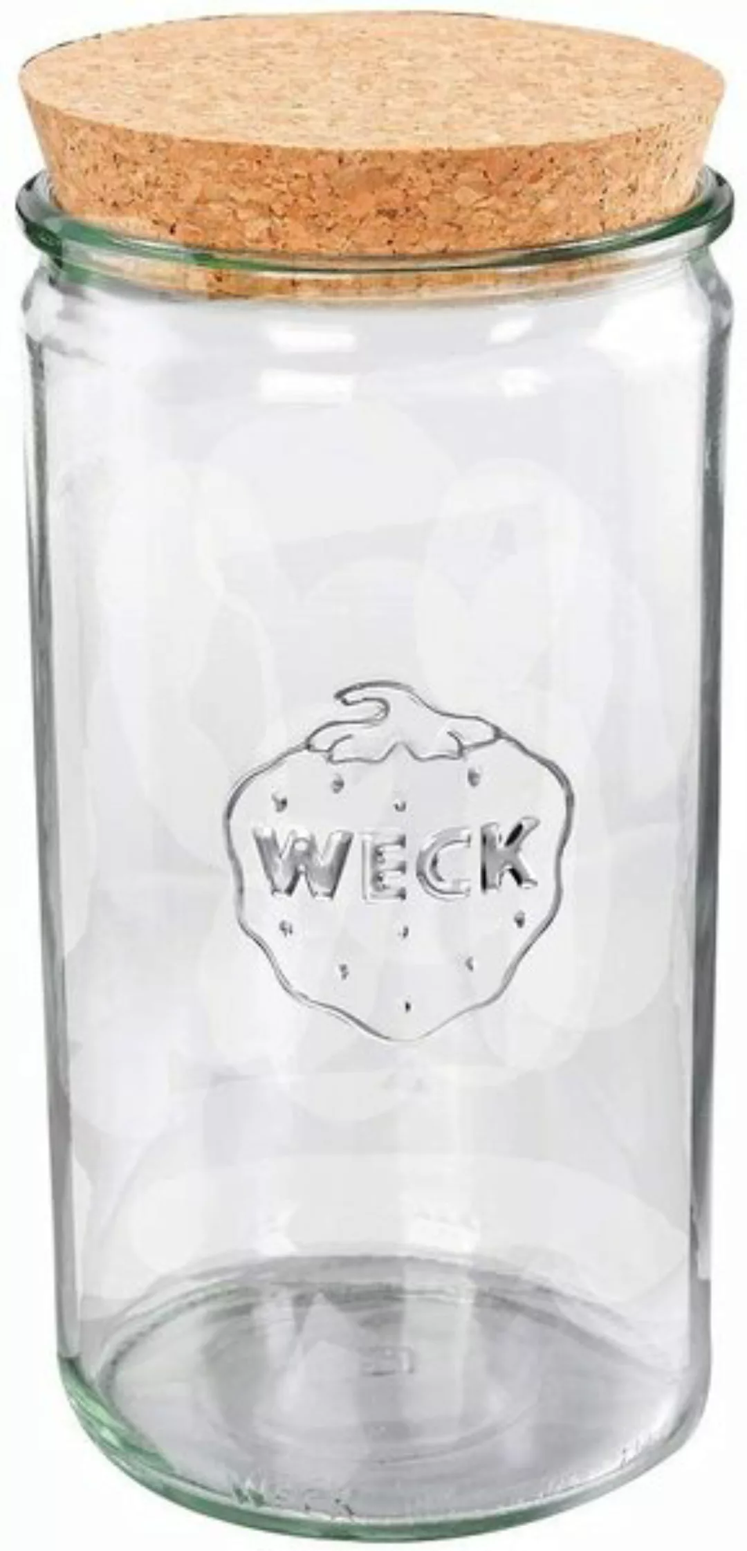 Vorratsglas Weck 1,5 Liter Mit Korkenverschluss Und Etikett günstig online kaufen