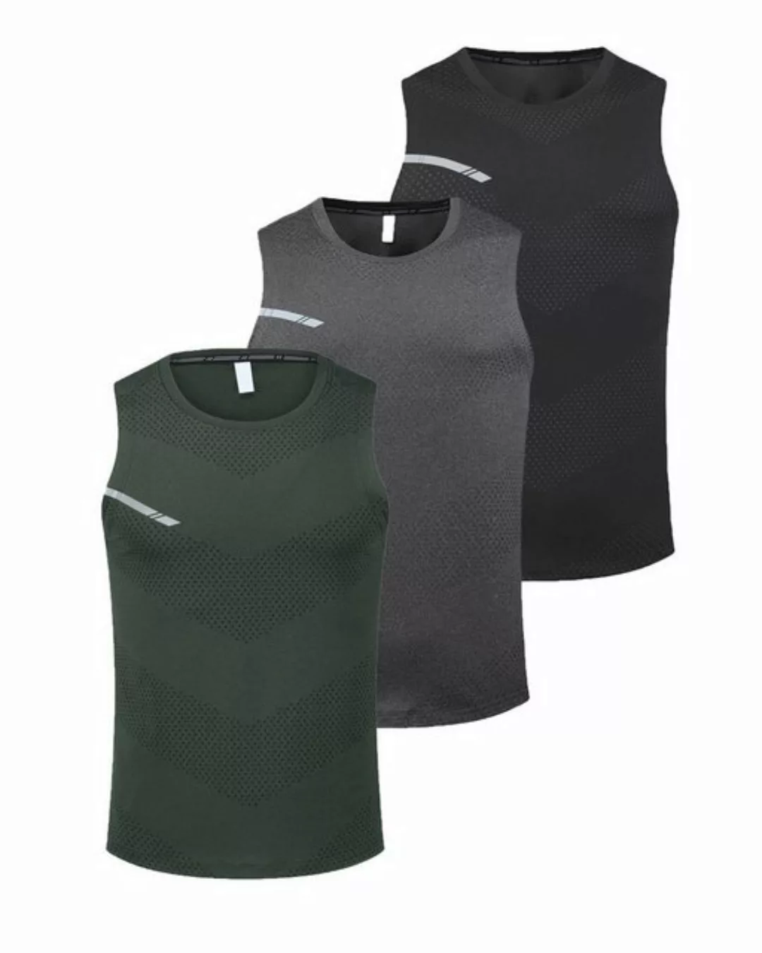 Allthemen Tanktop (3er-Pack) 3er Pack Herren Schnelltrocknendes Fitness Shi günstig online kaufen