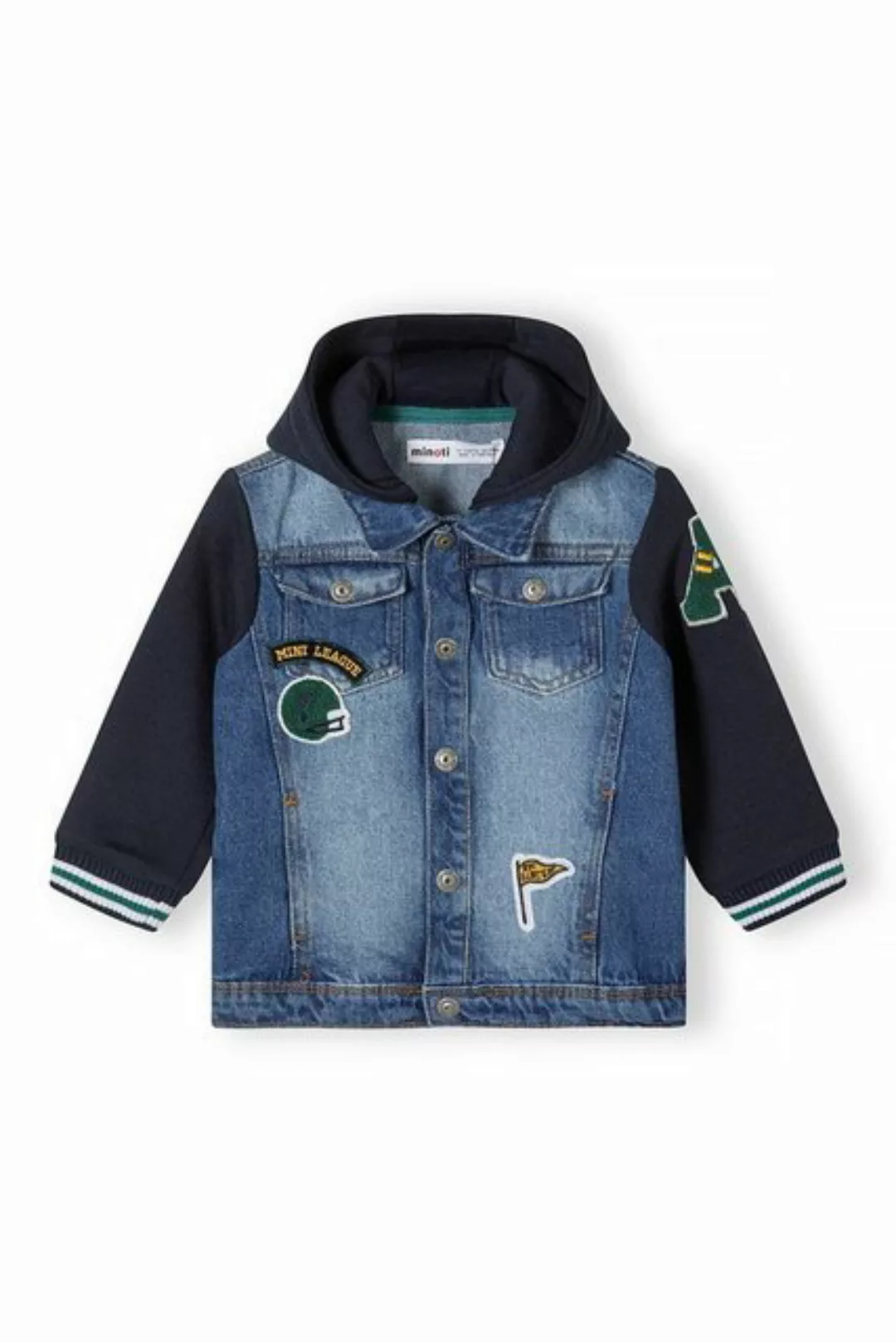 MINOTI Jeansjacke Jeansjacke mit Kapuze mit Kapuze (3m-3y) günstig online kaufen