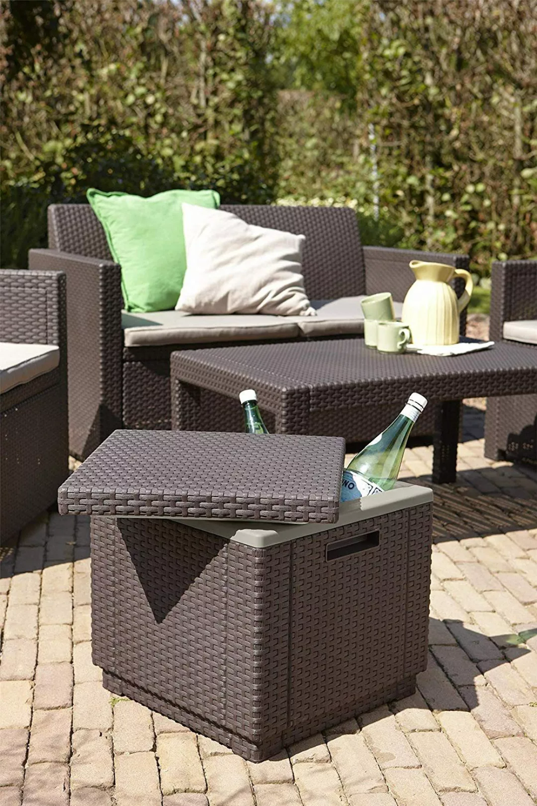 Allibert Gartentisch Gartentisch Kühlbox "Ice Cube" günstig online kaufen