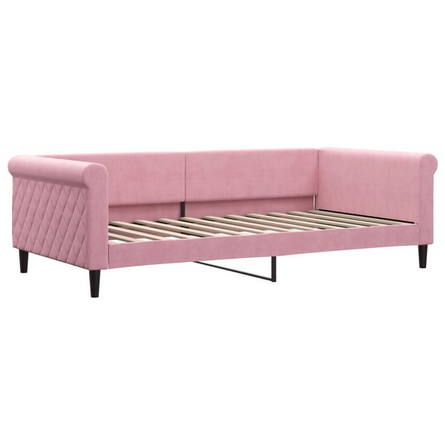 vidaXL Gästebett Gästebett Tagesbett Rosa 100x200 cm Samt Bett Bettgestell günstig online kaufen