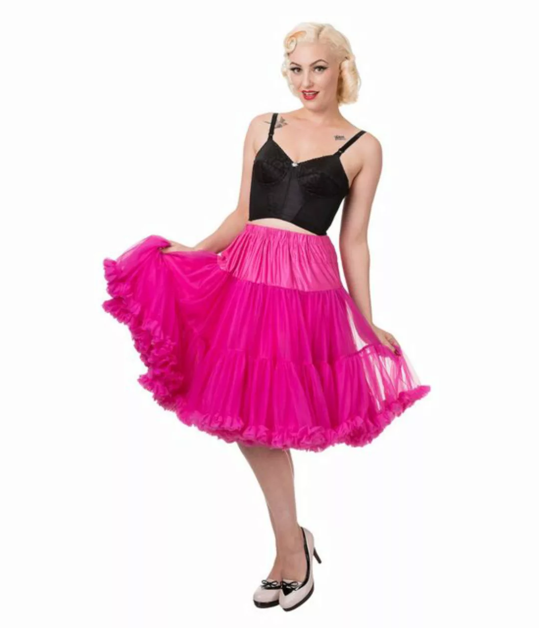 Banned Unterrock Starlite Hot Pink Rockabilly Swing Unterrock günstig online kaufen